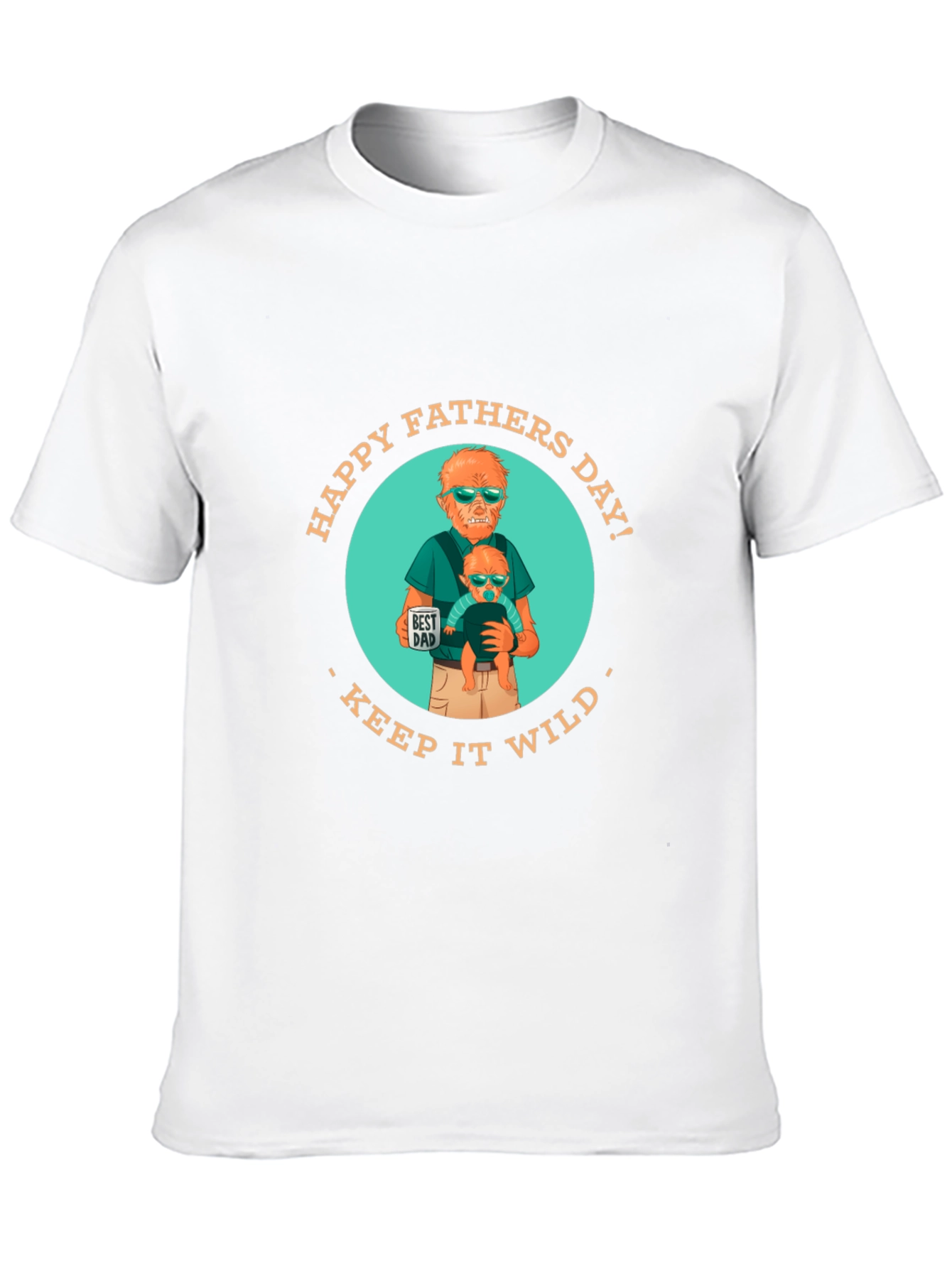 Happy Fathers Day Keep it Wild Graphic T-Shirt
