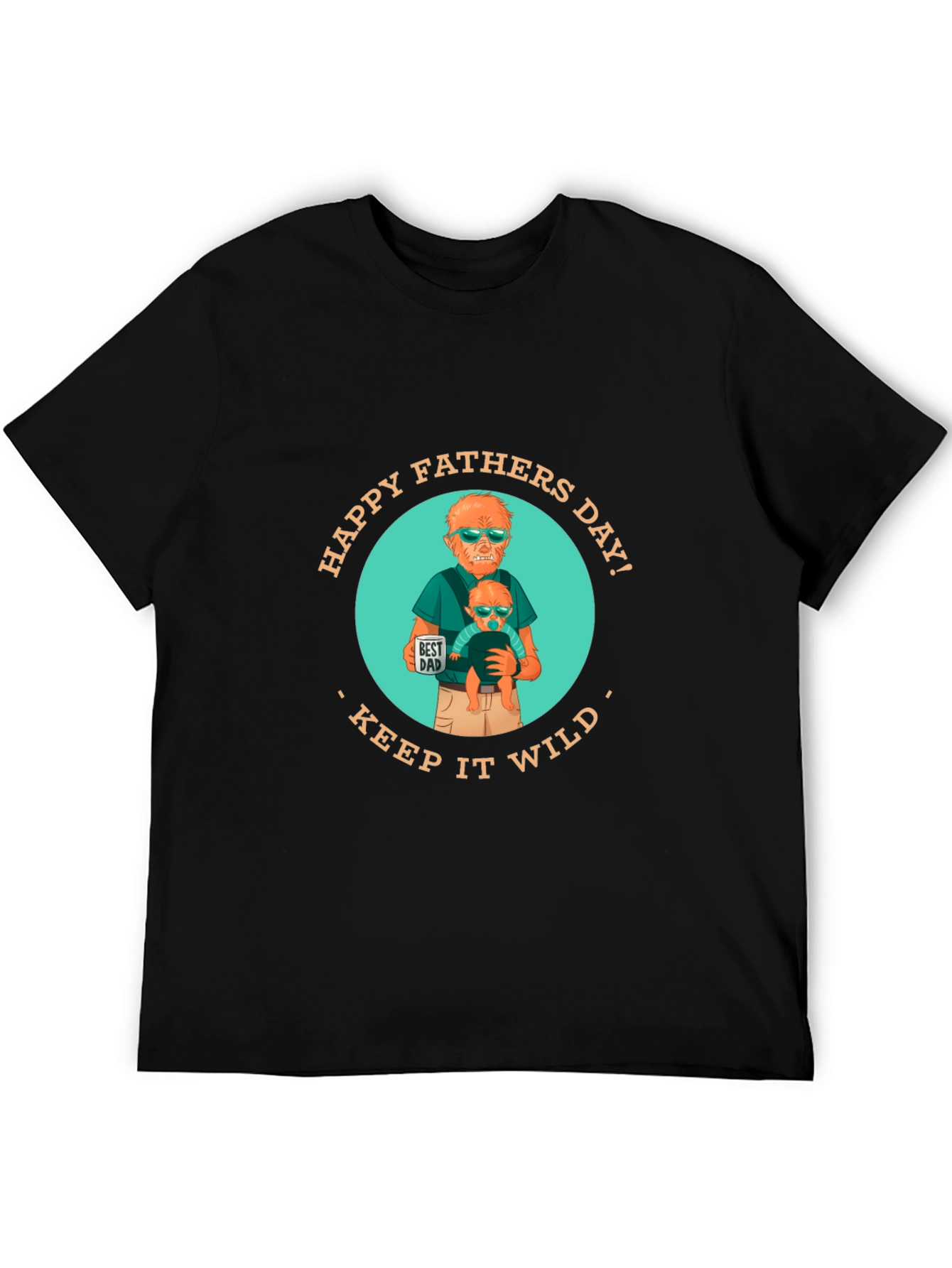 Happy Fathers Day Keep it Wild Graphic T-Shirt