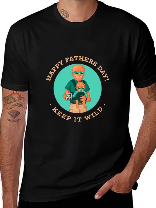Happy Fathers Day Keep it Wild Graphic T-Shirt