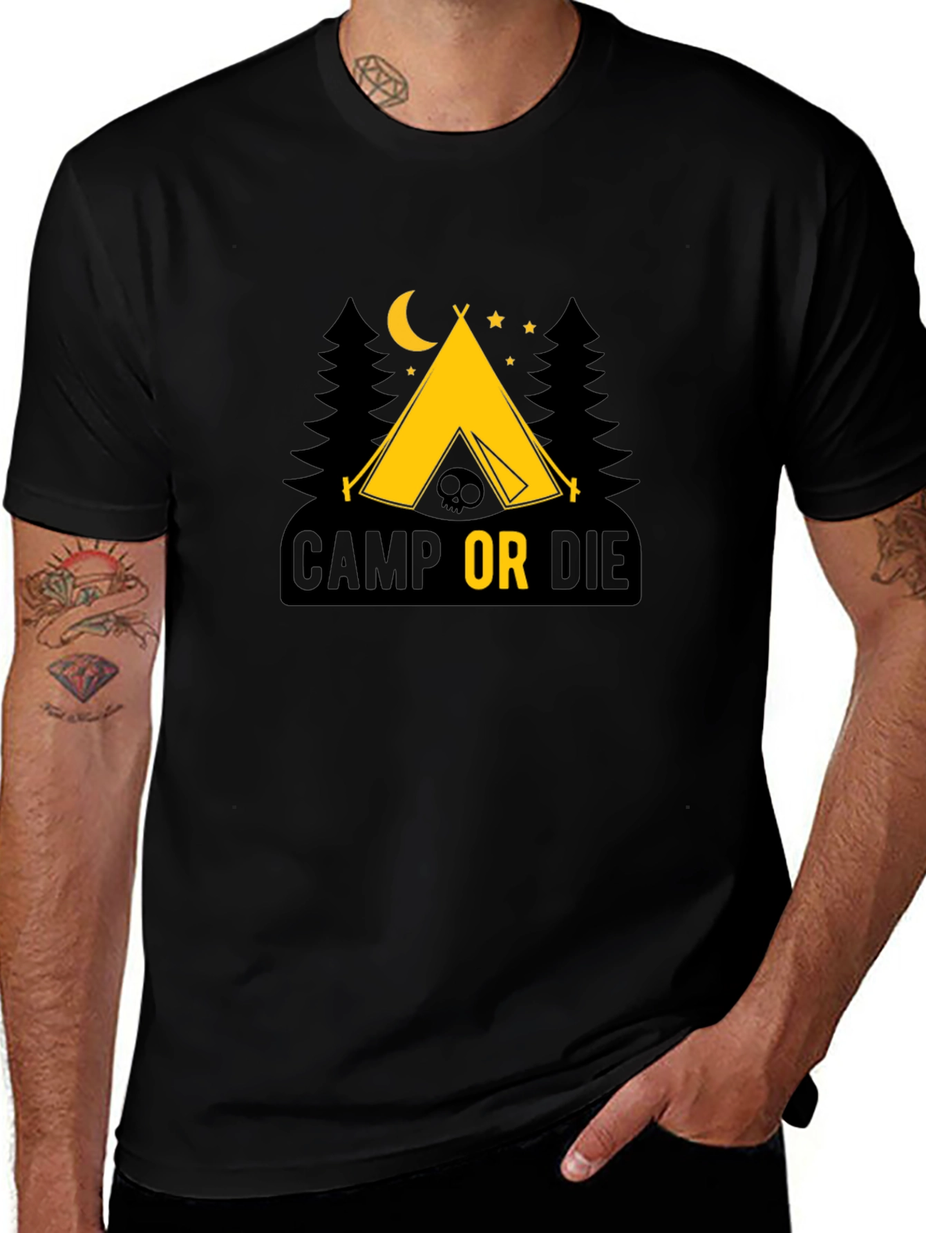Camp or Die Tee - Adventure Awaits