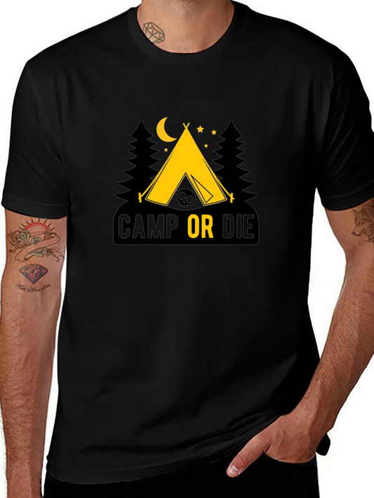 Camp or Die Tee - Adventure Awaits