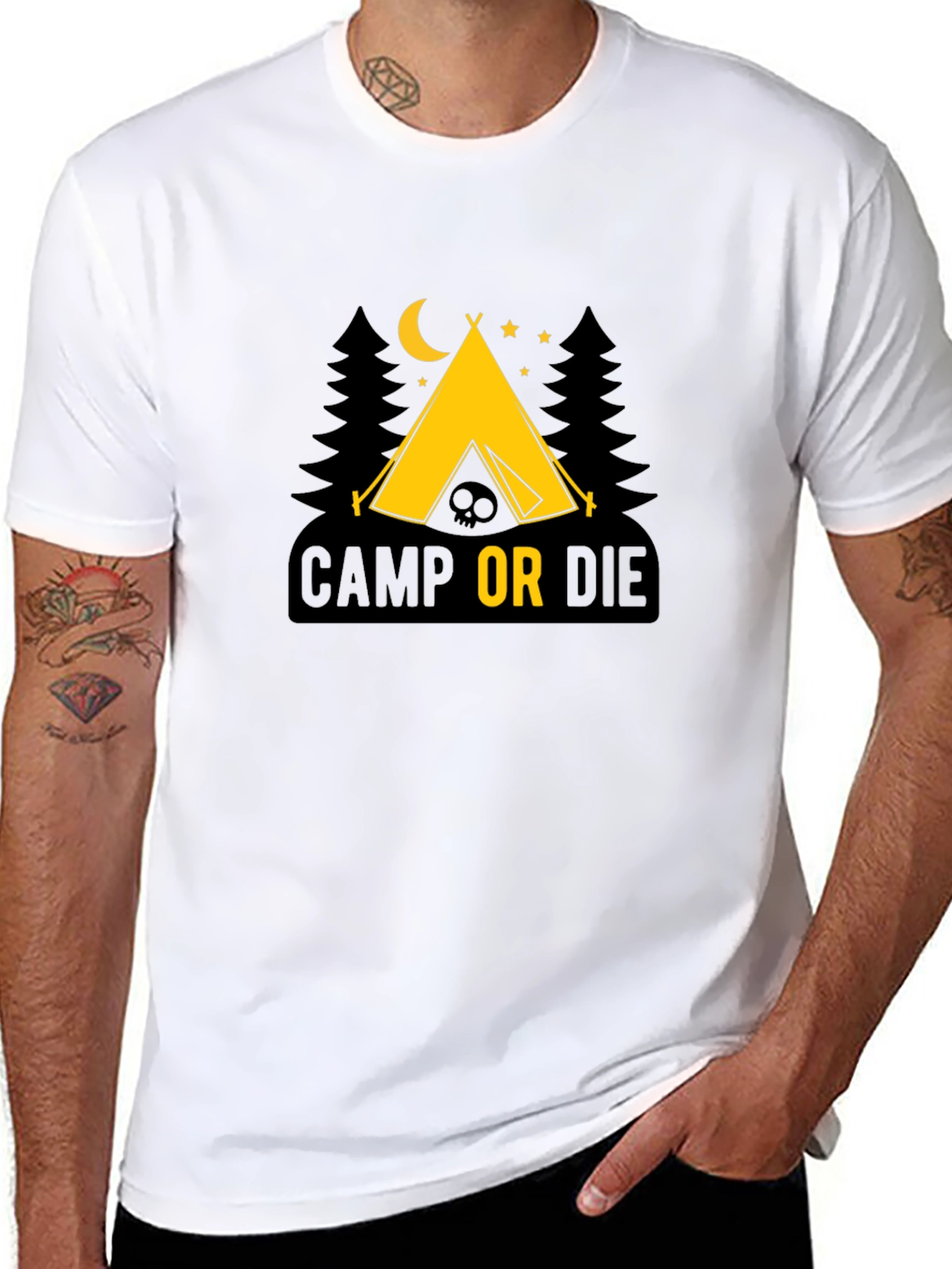Camp or Die Tee - Adventure Awaits
