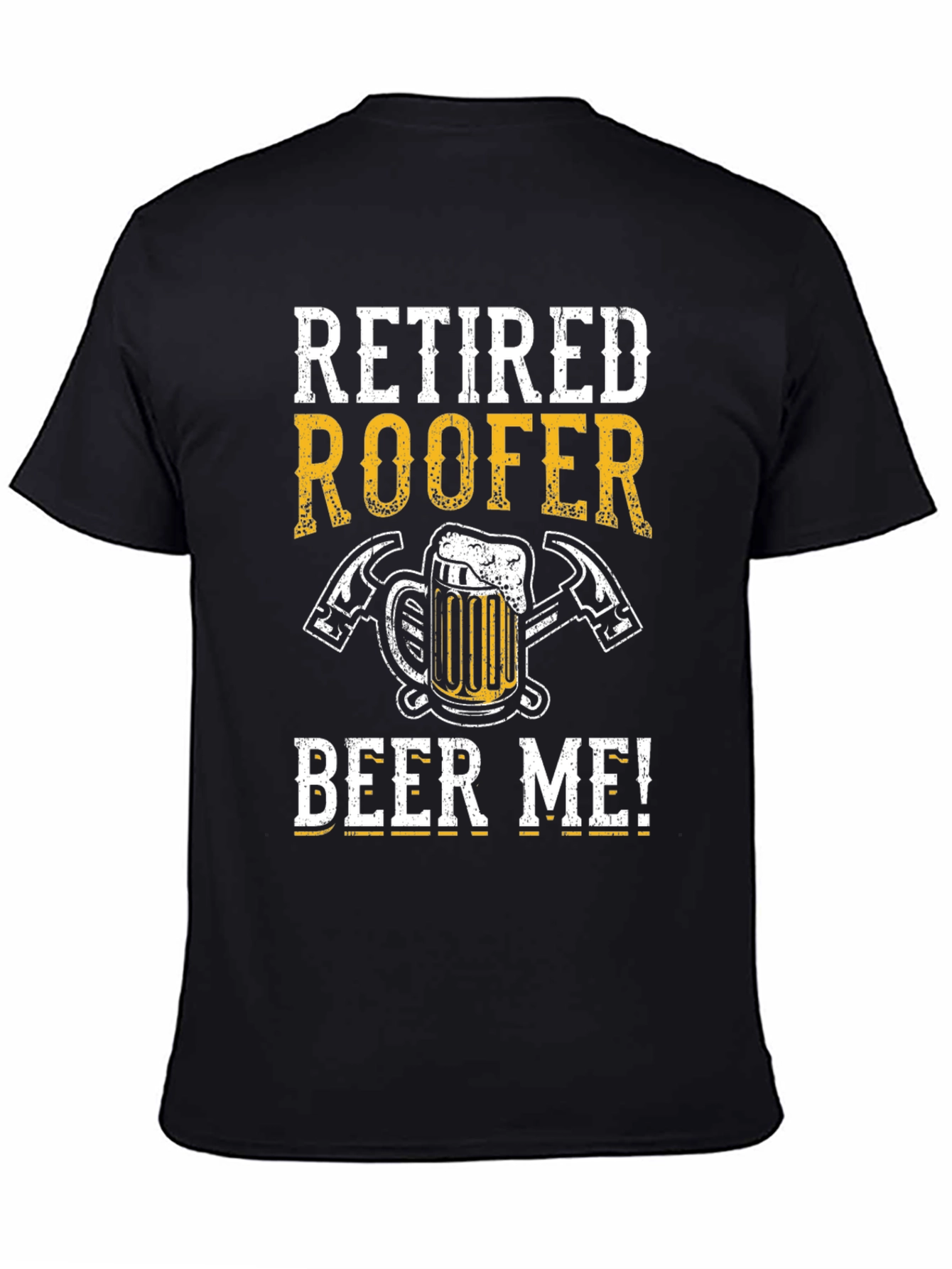 Retired Roofer Beer T-Shirt Funny Retirement Gift
