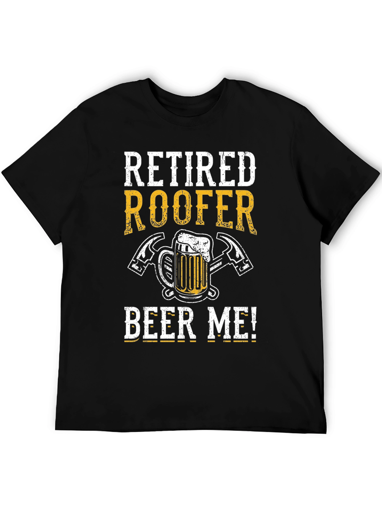 Retired Roofer Beer T-Shirt Funny Retirement Gift