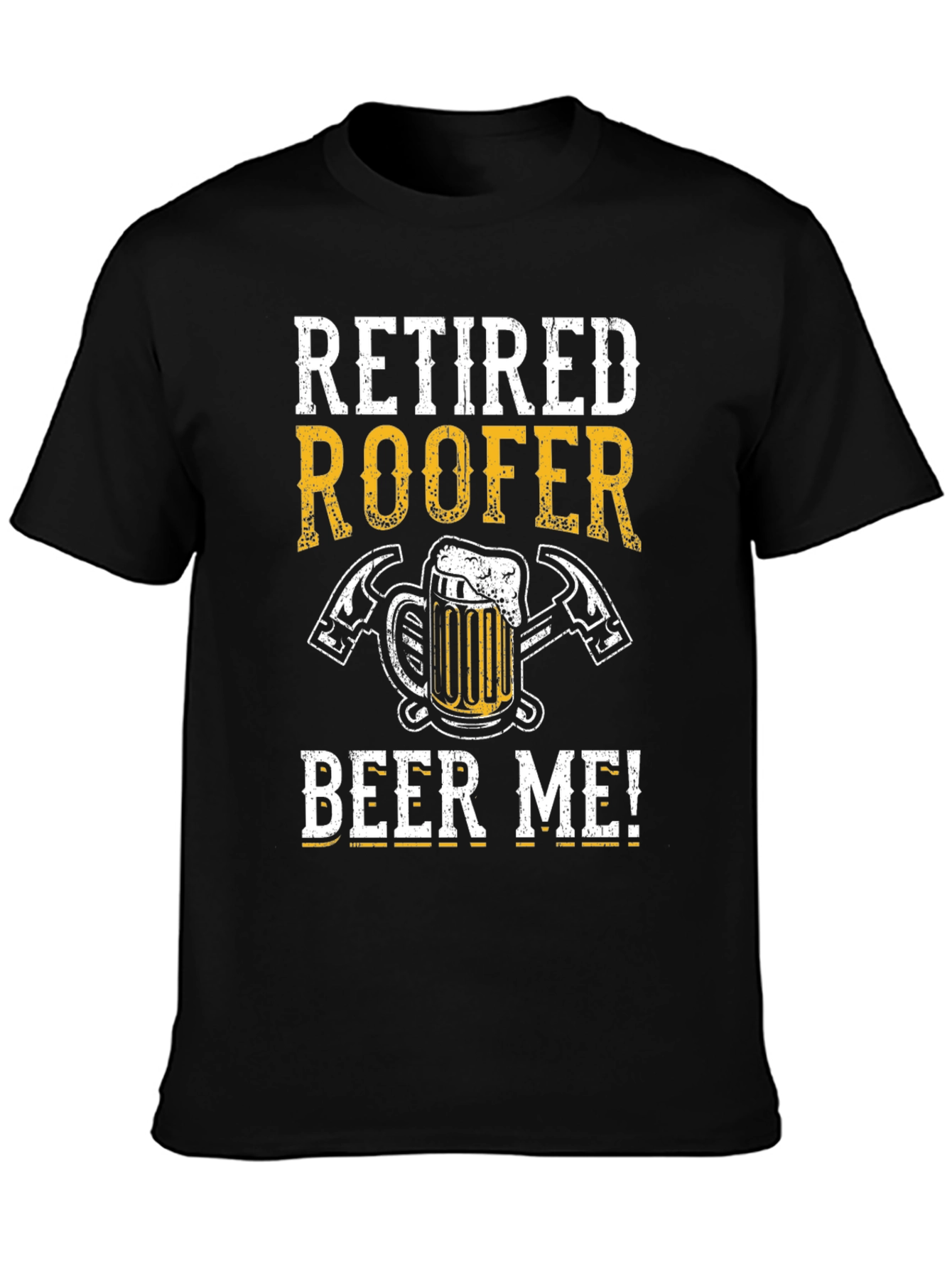 Retired Roofer Beer T-Shirt Funny Retirement Gift
