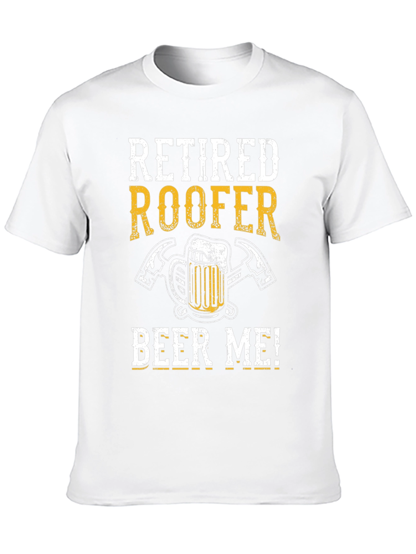 Retired Roofer Beer T-Shirt Funny Retirement Gift