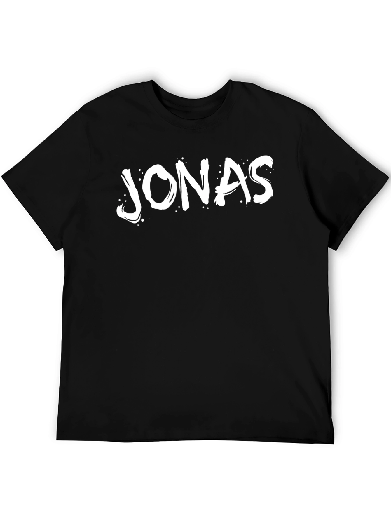 Jonas Personalized Black T-Shirt - Custom Name Tee