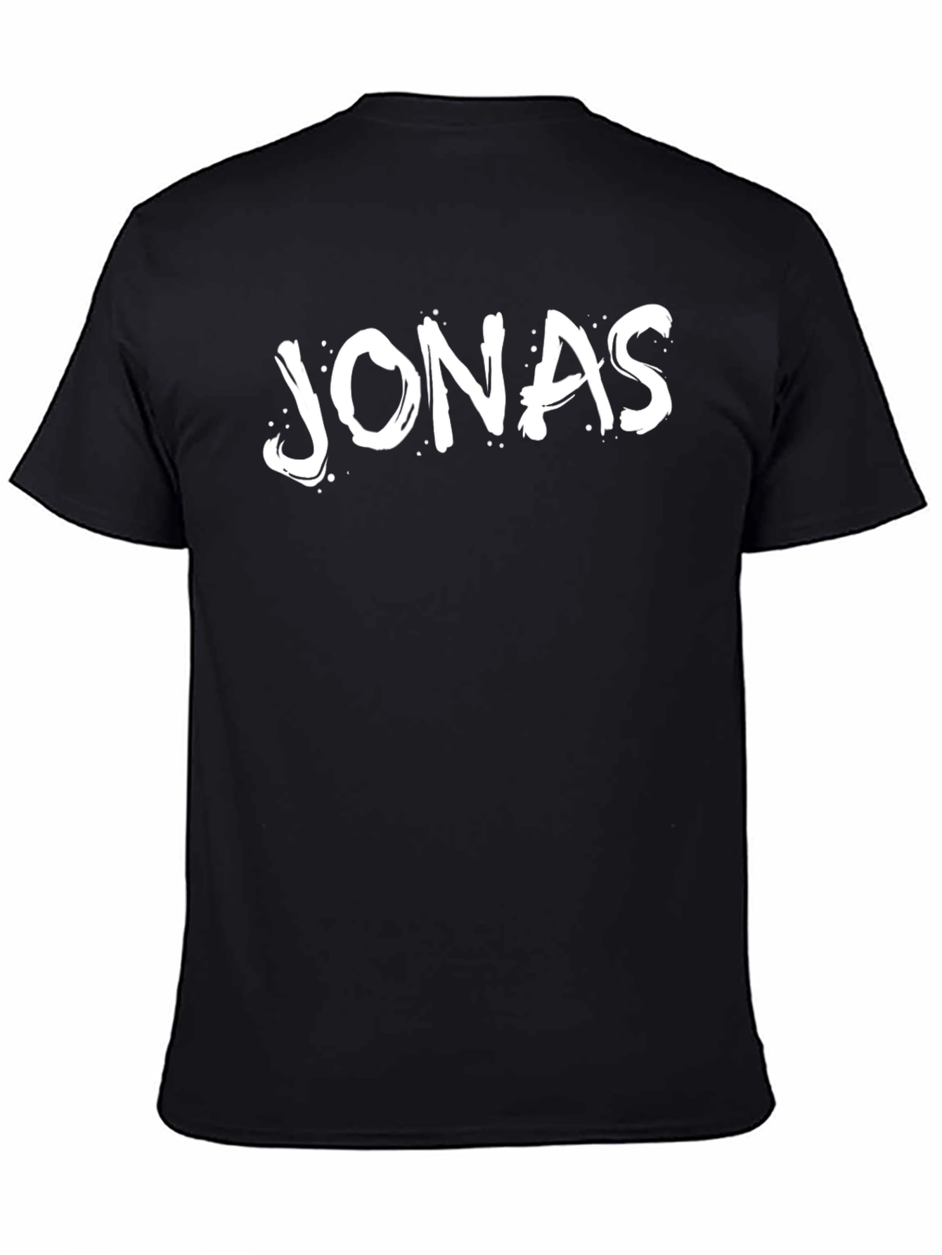 Jonas Personalized Black T-Shirt - Custom Name Tee