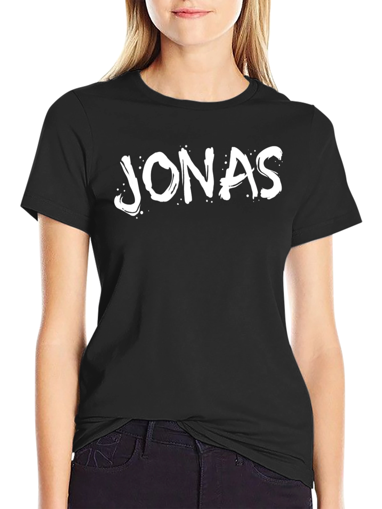 Jonas Personalized Black T-Shirt - Custom Name Tee