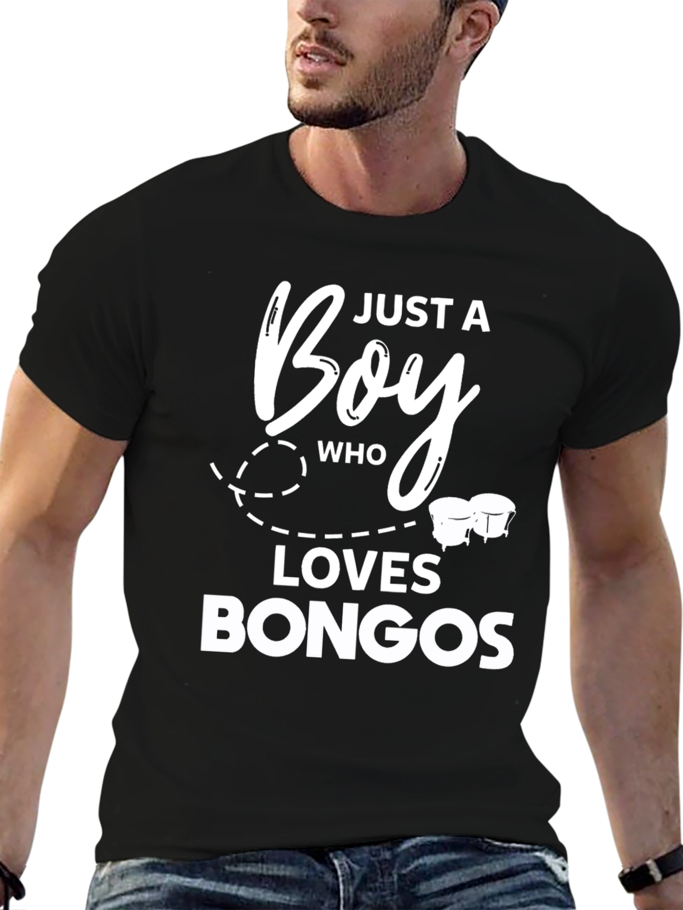 Boy Who Loves Bongos T-Shirt - Music Lover Tee