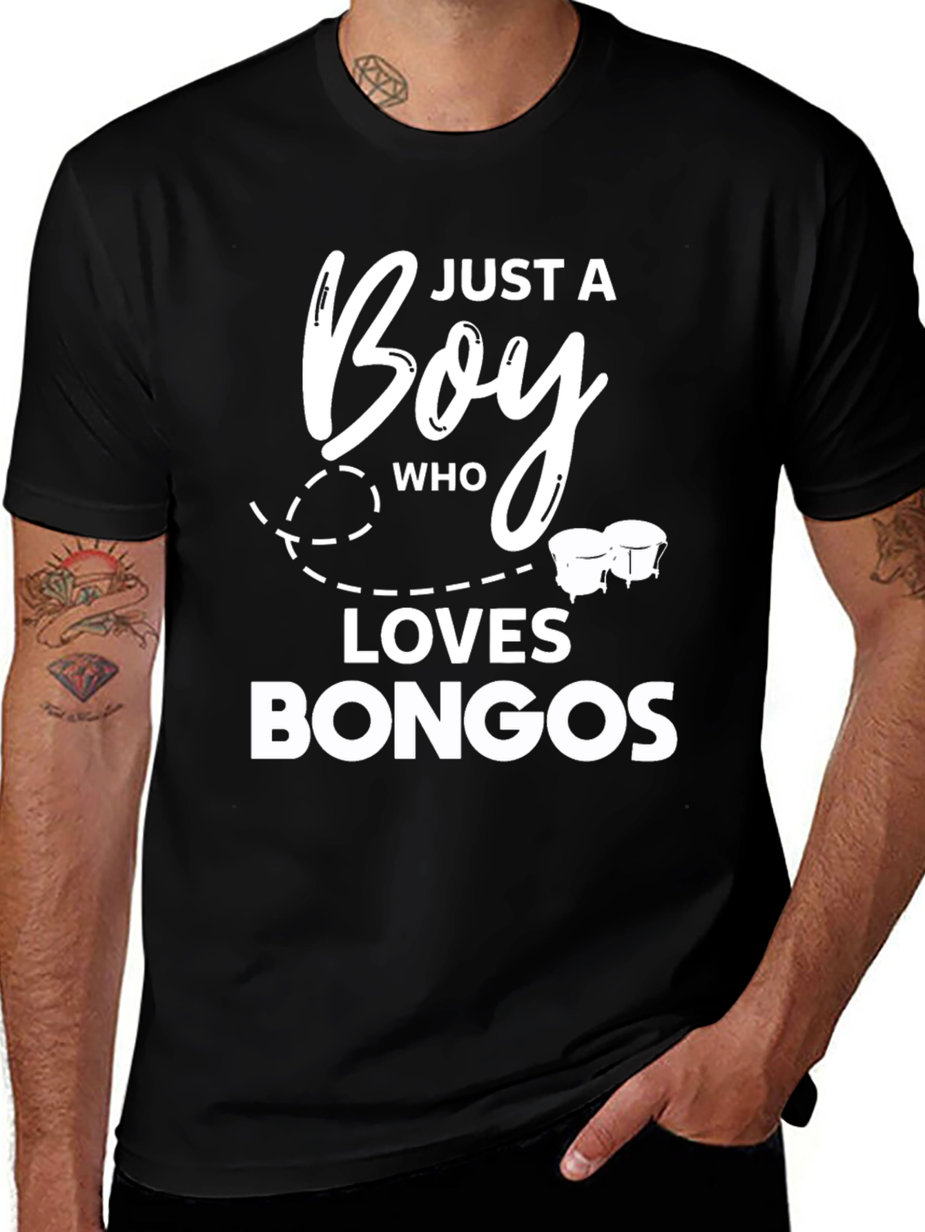 Boy Who Loves Bongos T-Shirt - Music Lover Tee