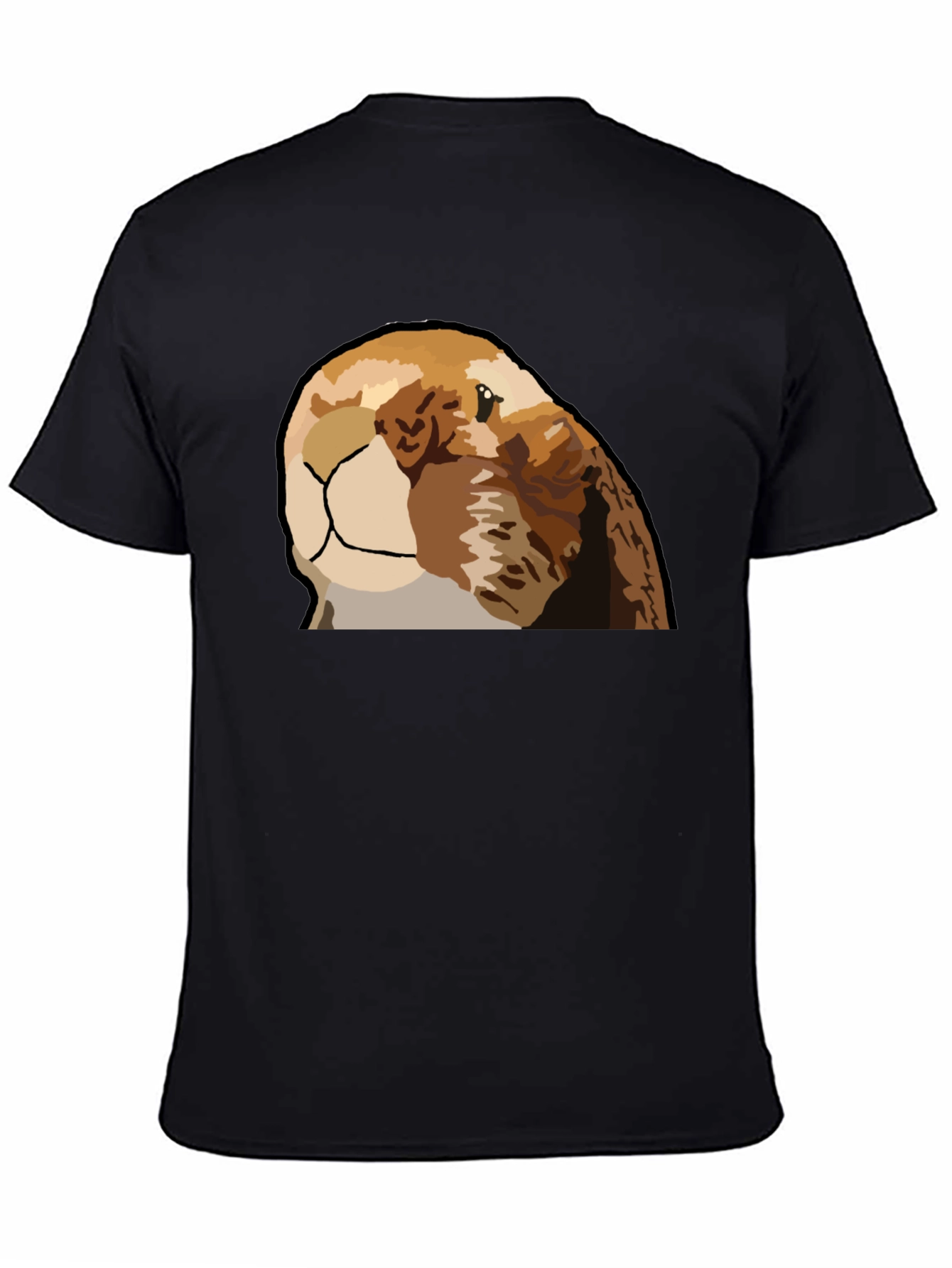 Otter Graphic Tee - Black Casual T-Shirt