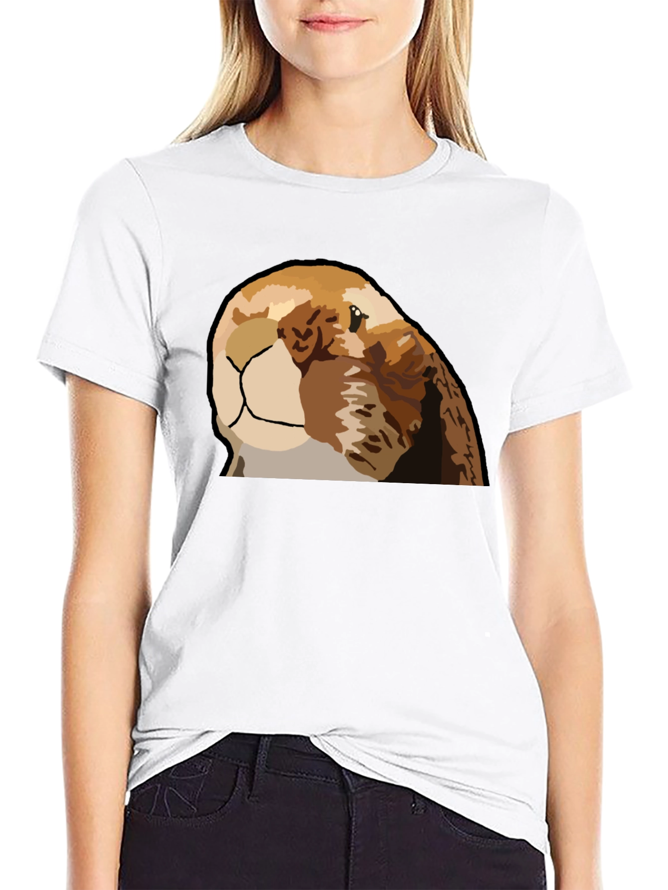 Otter Graphic Tee - Black Casual T-Shirt