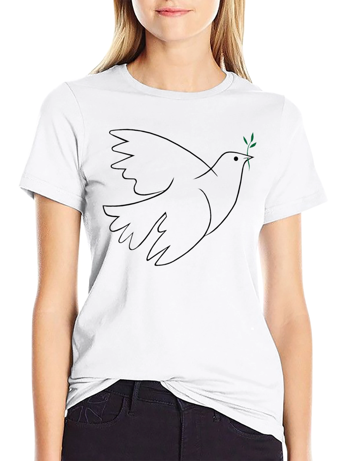 Dove Peace T-Shirt - Black