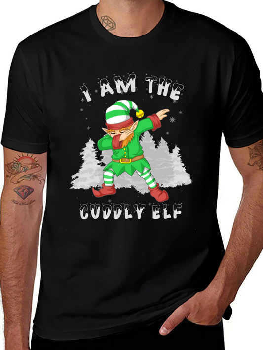 Cuddly Elf Christmas T-Shirt - Holiday Dab Design