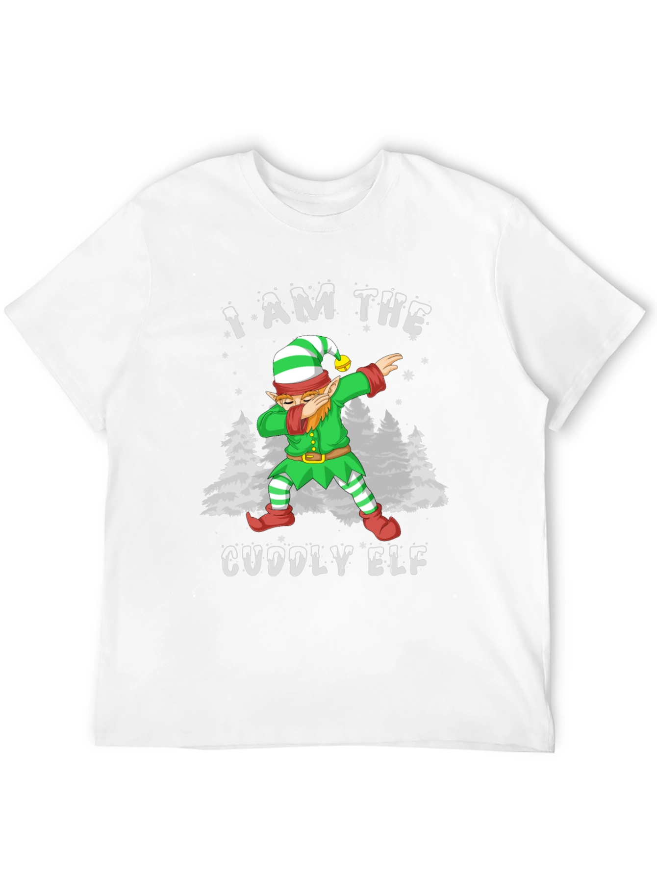 Cuddly Elf Christmas T-Shirt - Holiday Dab Design