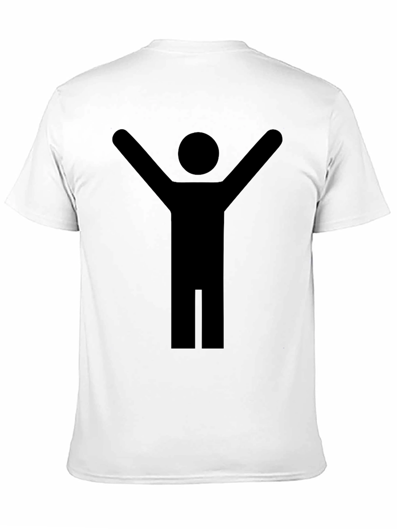 Stick Figure Celebration Black T-Shirt
