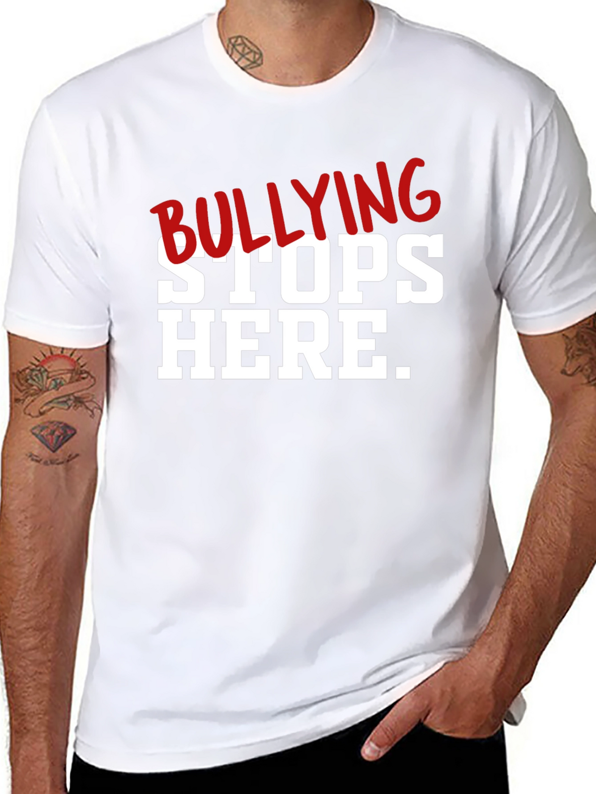 Bullying Stops Here Graphic T-Shirt