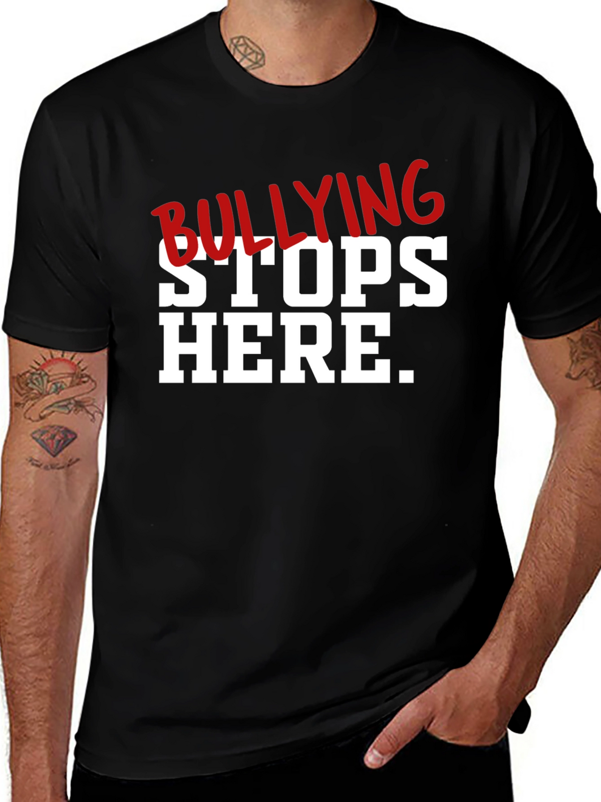 Bullying Stops Here Graphic T-Shirt