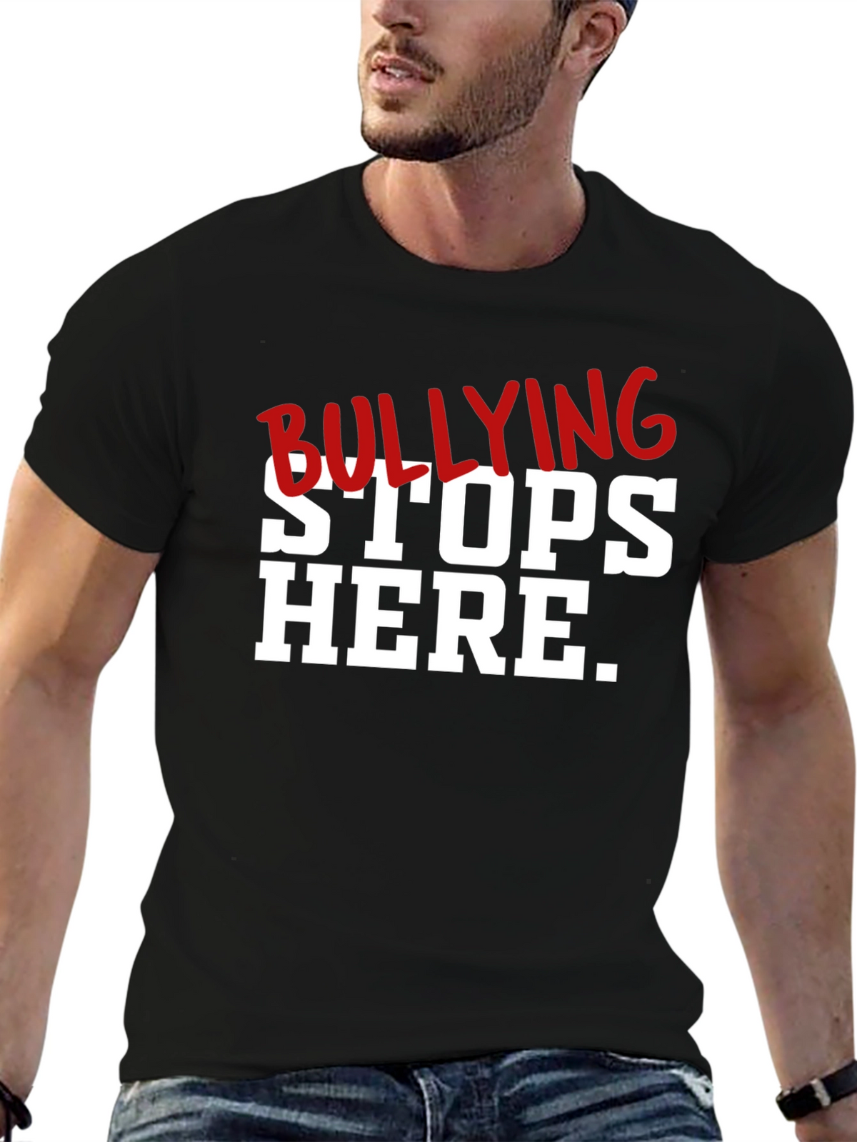 Bullying Stops Here Graphic T-Shirt