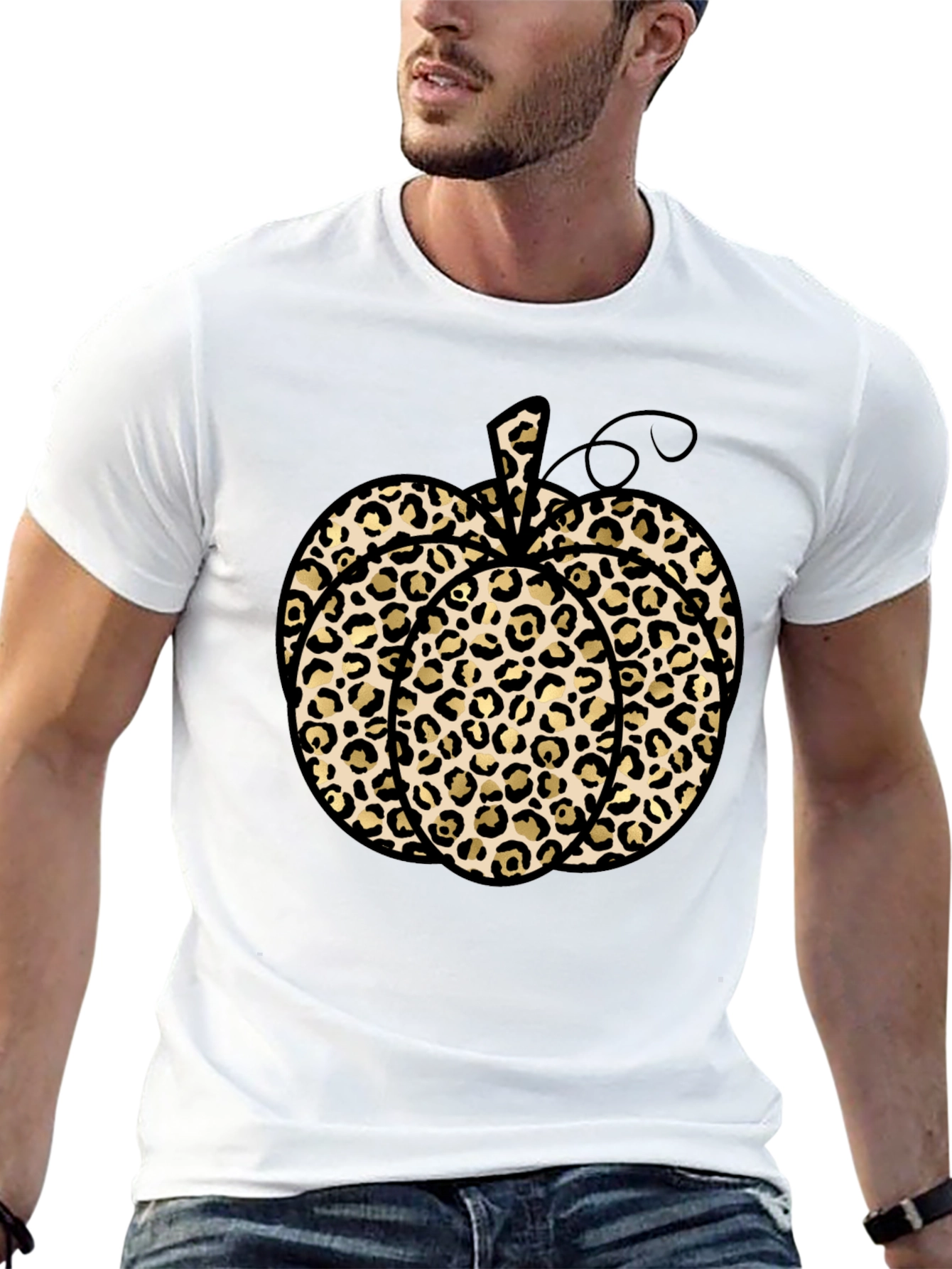 Leopard Print Pumpkin T-Shirt