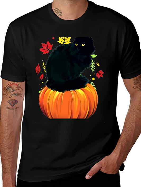 Halloween Cat Pumpkin T-Shirt