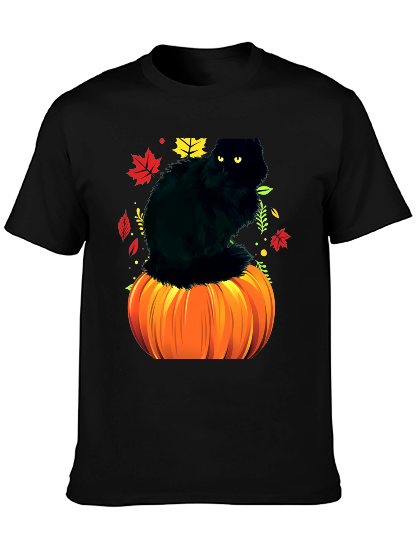 Halloween Cat Pumpkin T-Shirt