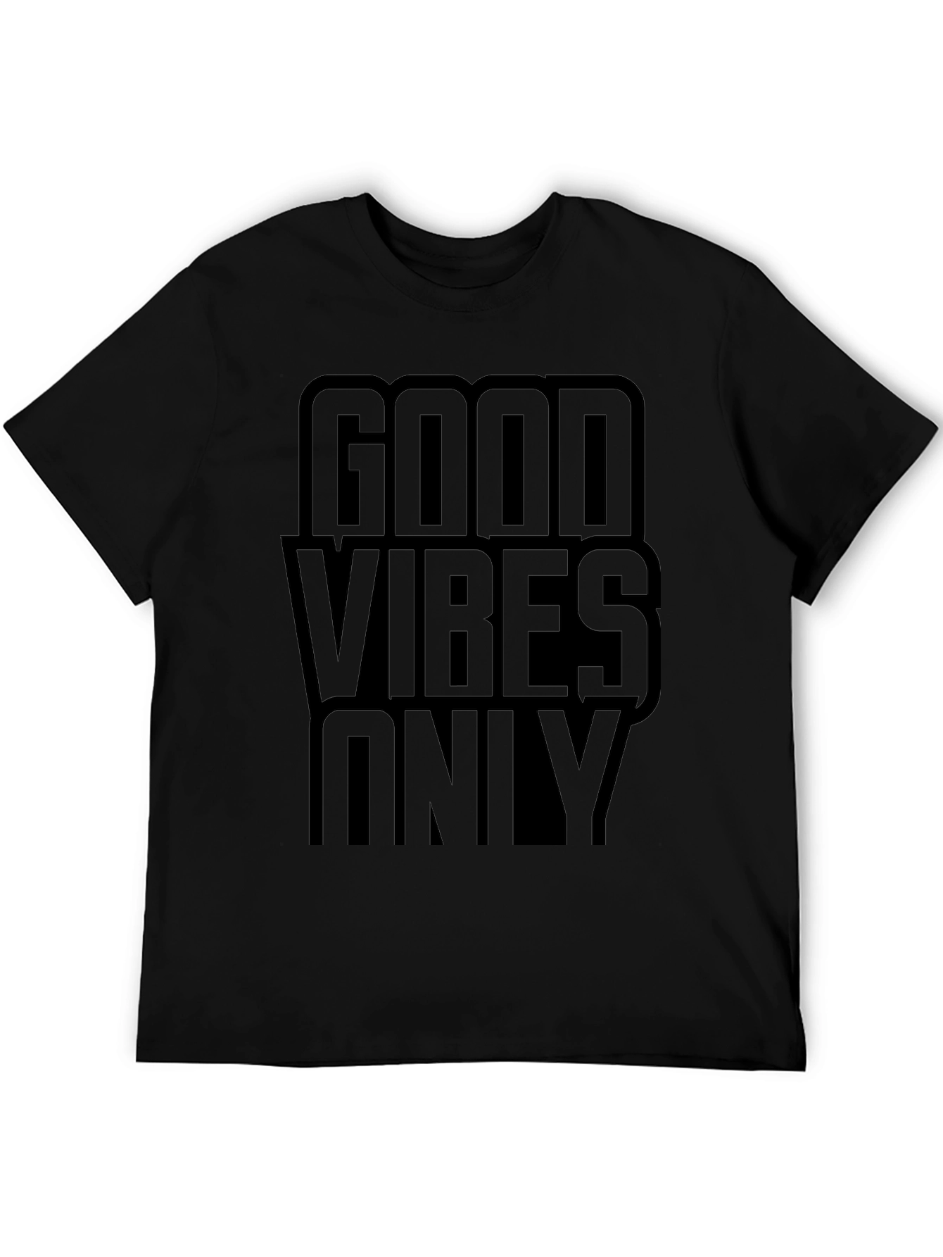 Good Vibes Only Black Graphic T-Shirt