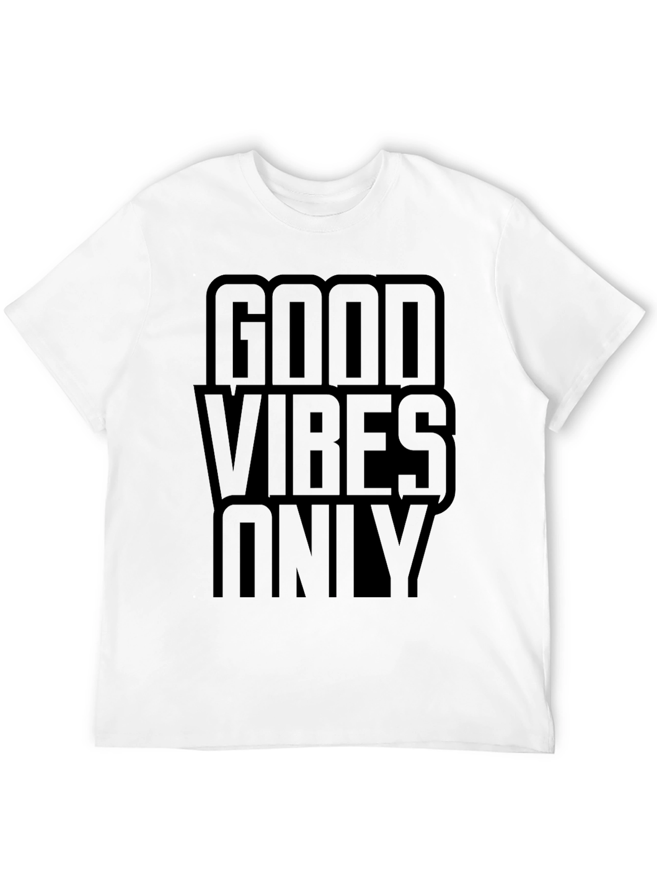 Good Vibes Only Black Graphic T-Shirt