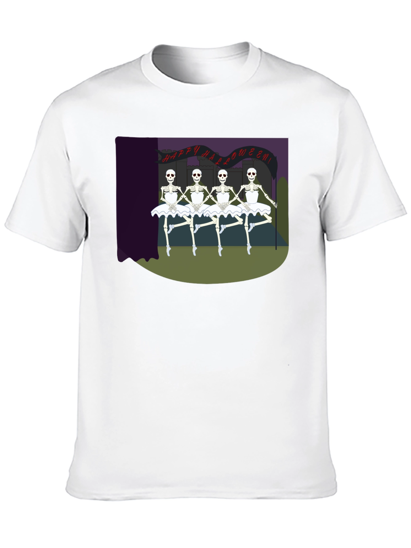Skeleton Ballerina Halloween T-Shirt