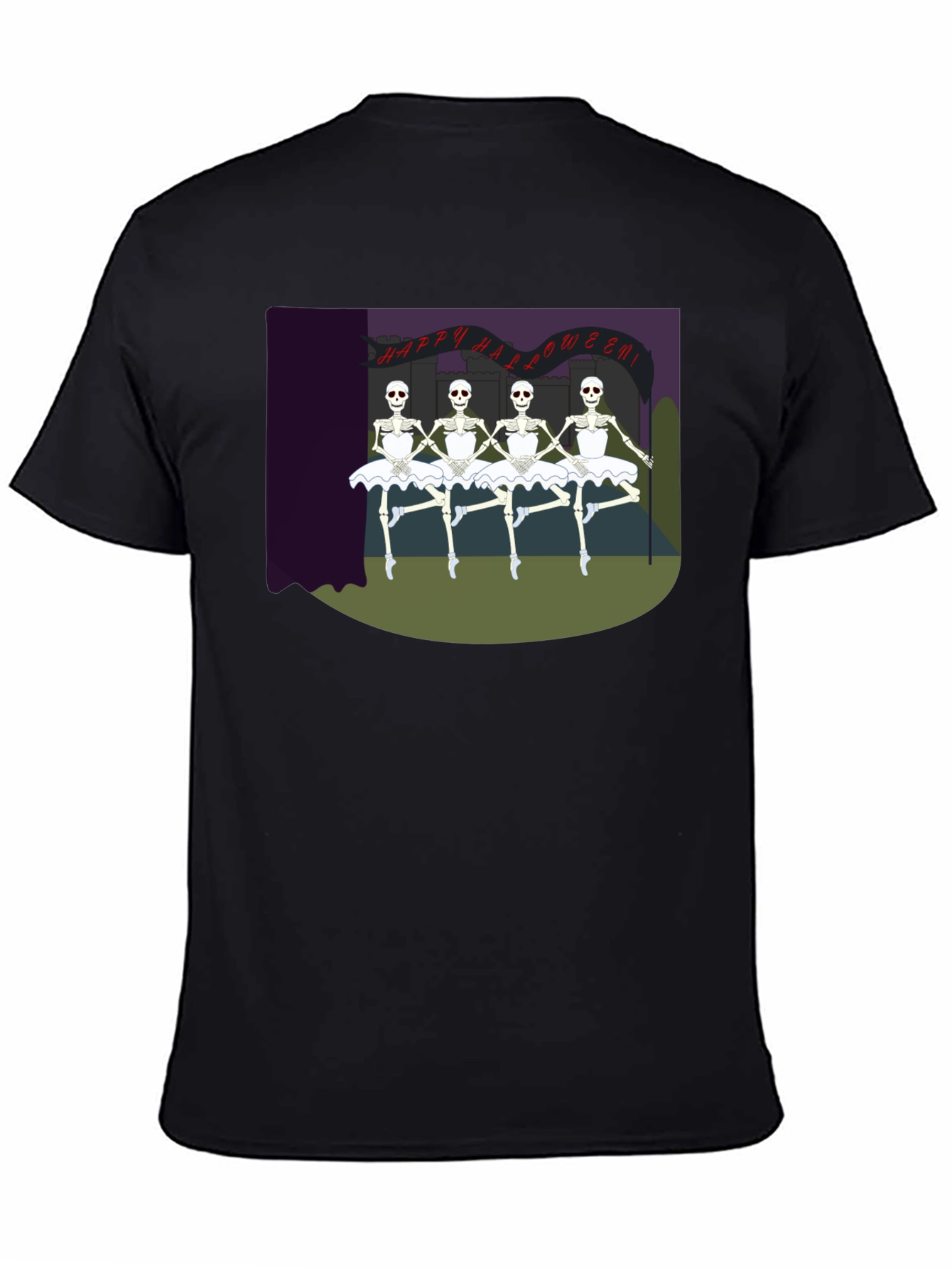 Skeleton Ballerina Halloween T-Shirt