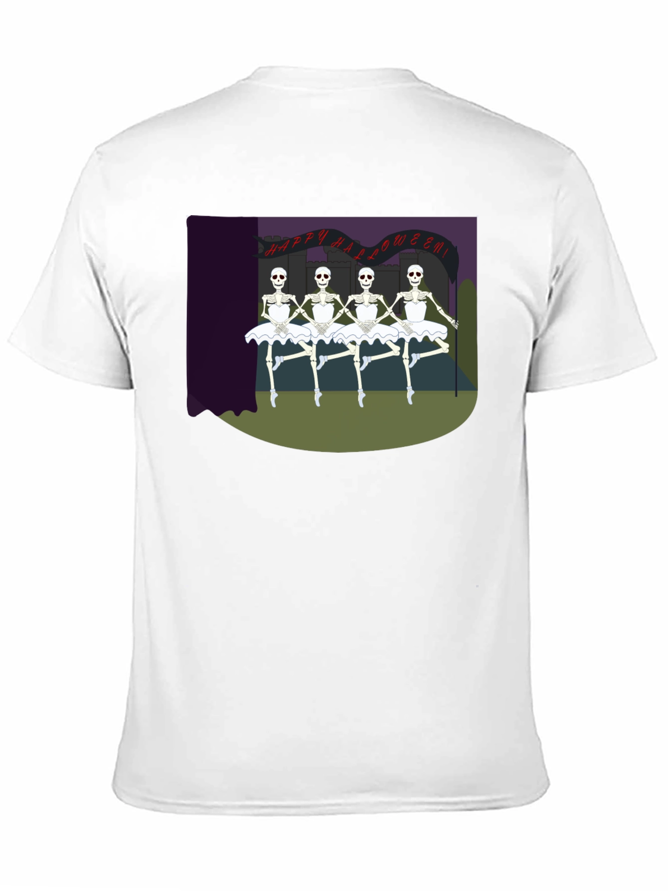 Skeleton Ballerina Halloween T-Shirt