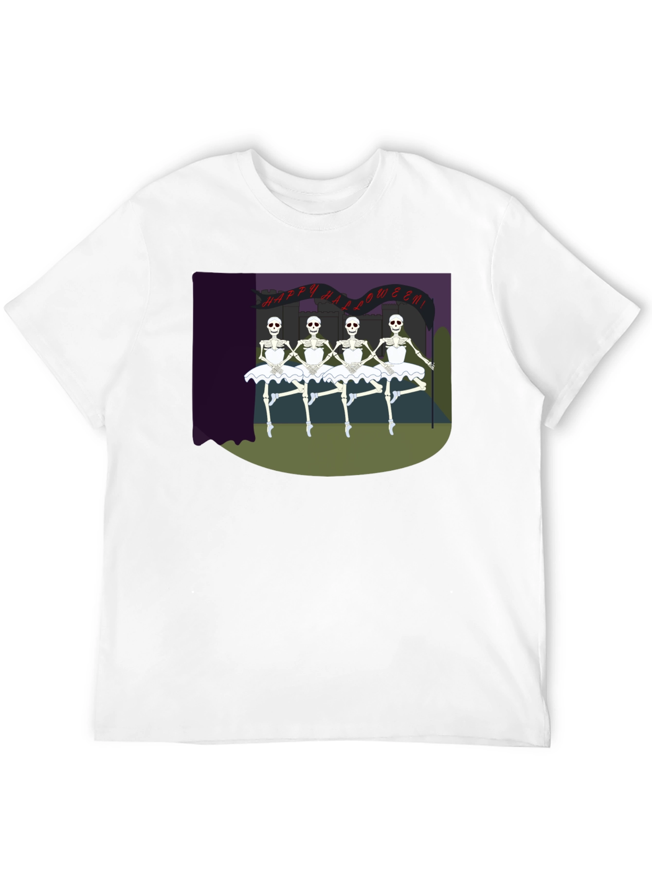 Skeleton Ballerina Halloween T-Shirt