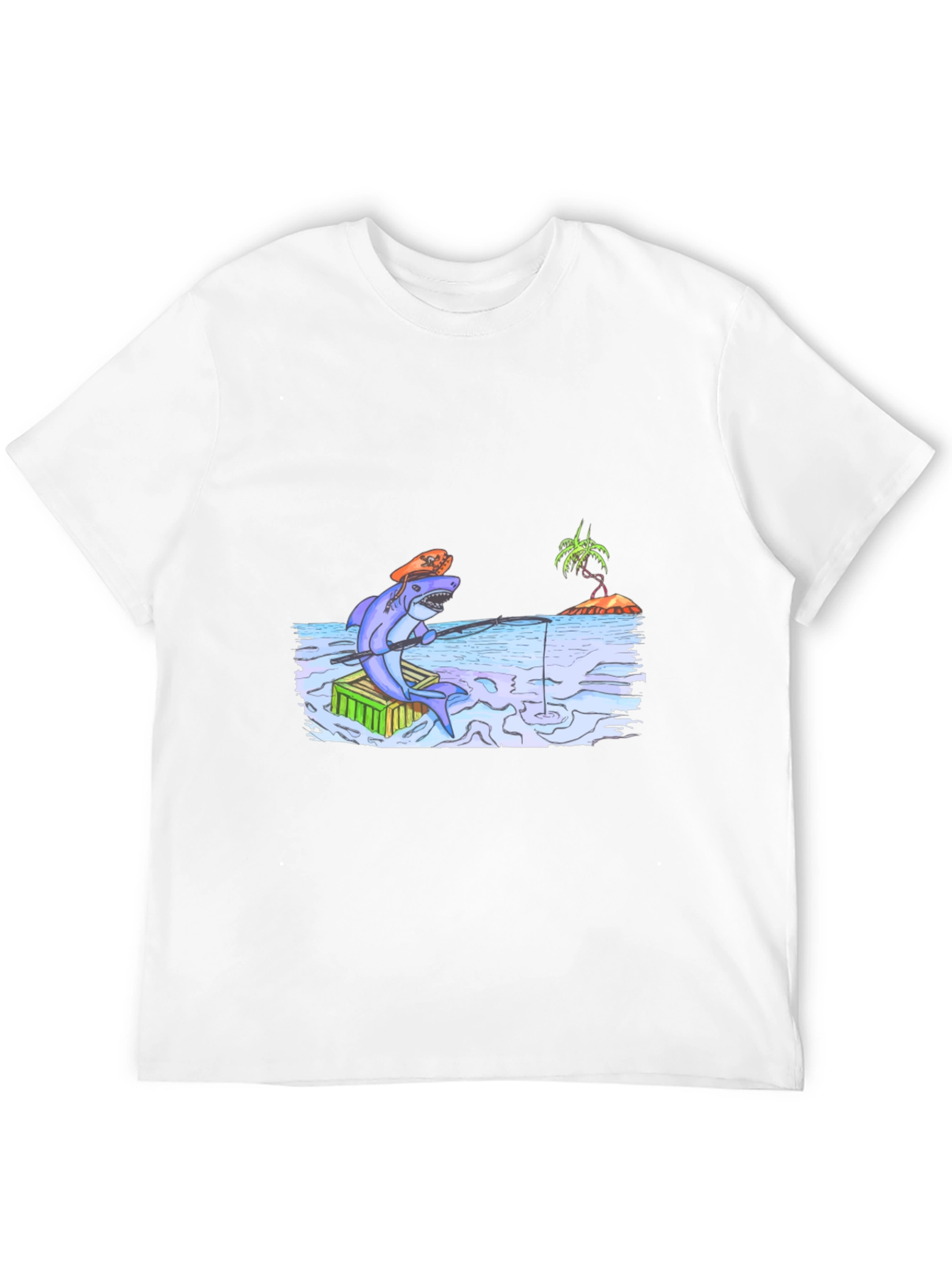 Shark Fisherman Graphic T-Shirt