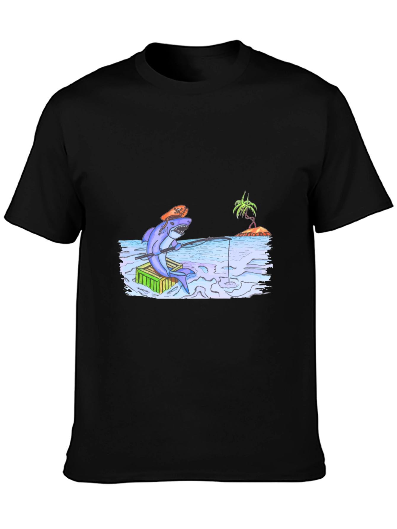 Shark Fisherman Graphic T-Shirt