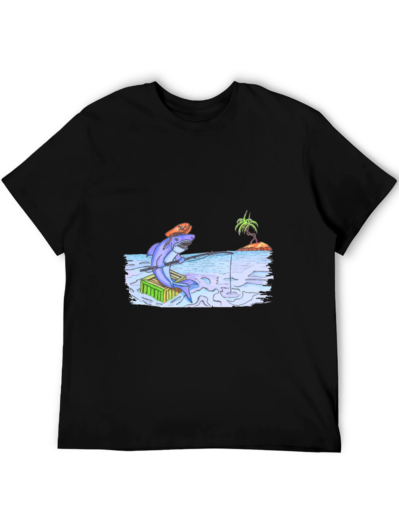 Shark Fisherman Graphic T-Shirt