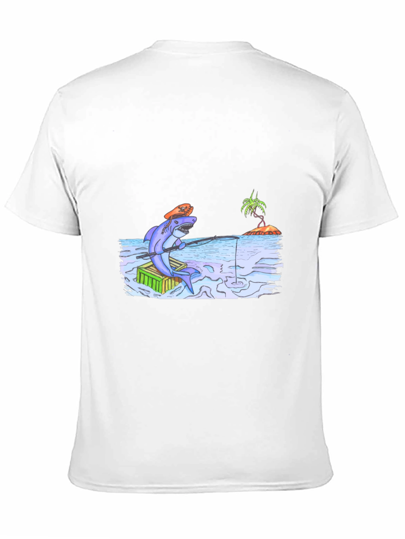 Shark Fisherman Graphic T-Shirt