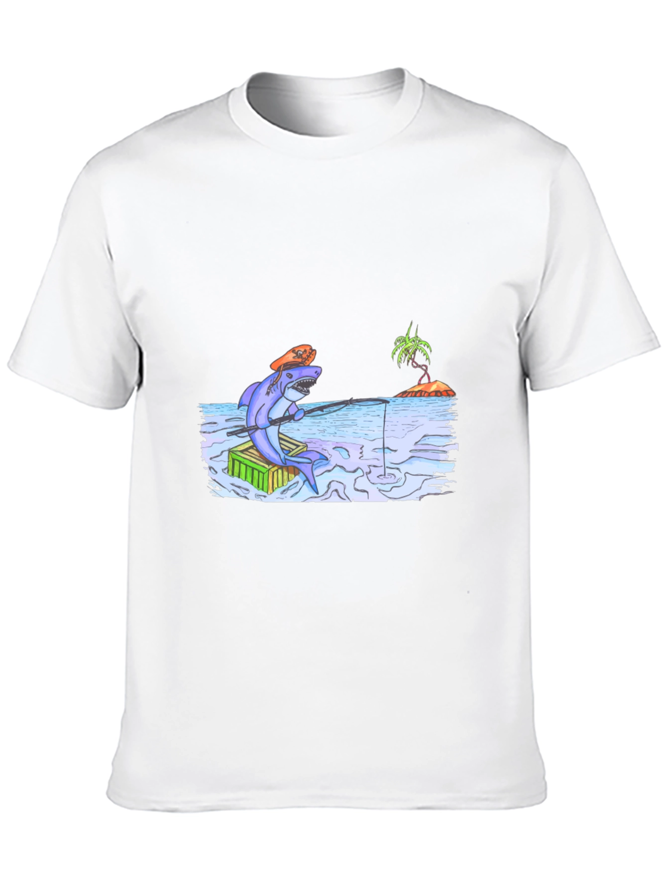 Shark Fisherman Graphic T-Shirt