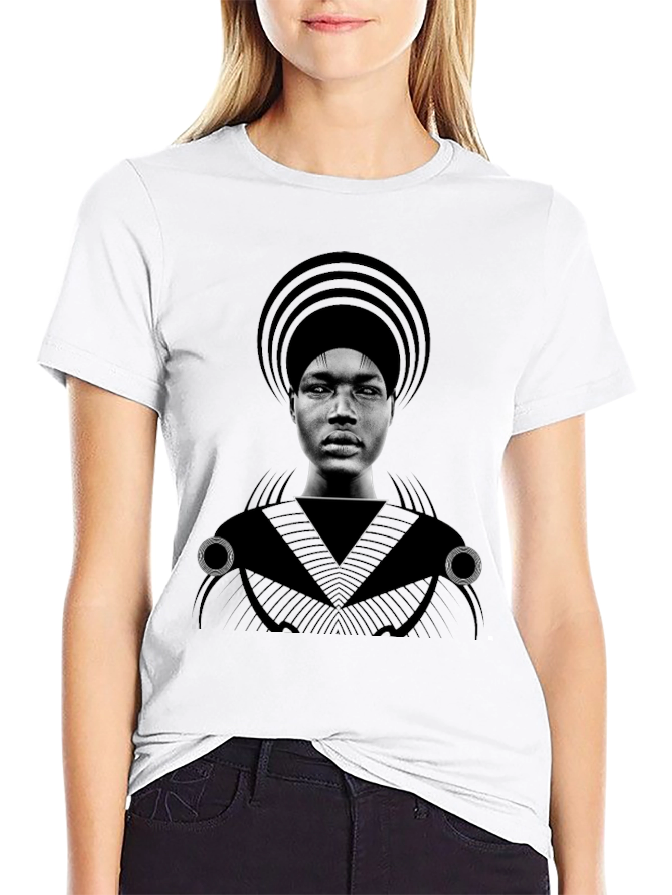 Graphic T-Shirt - Man with Headdress Design