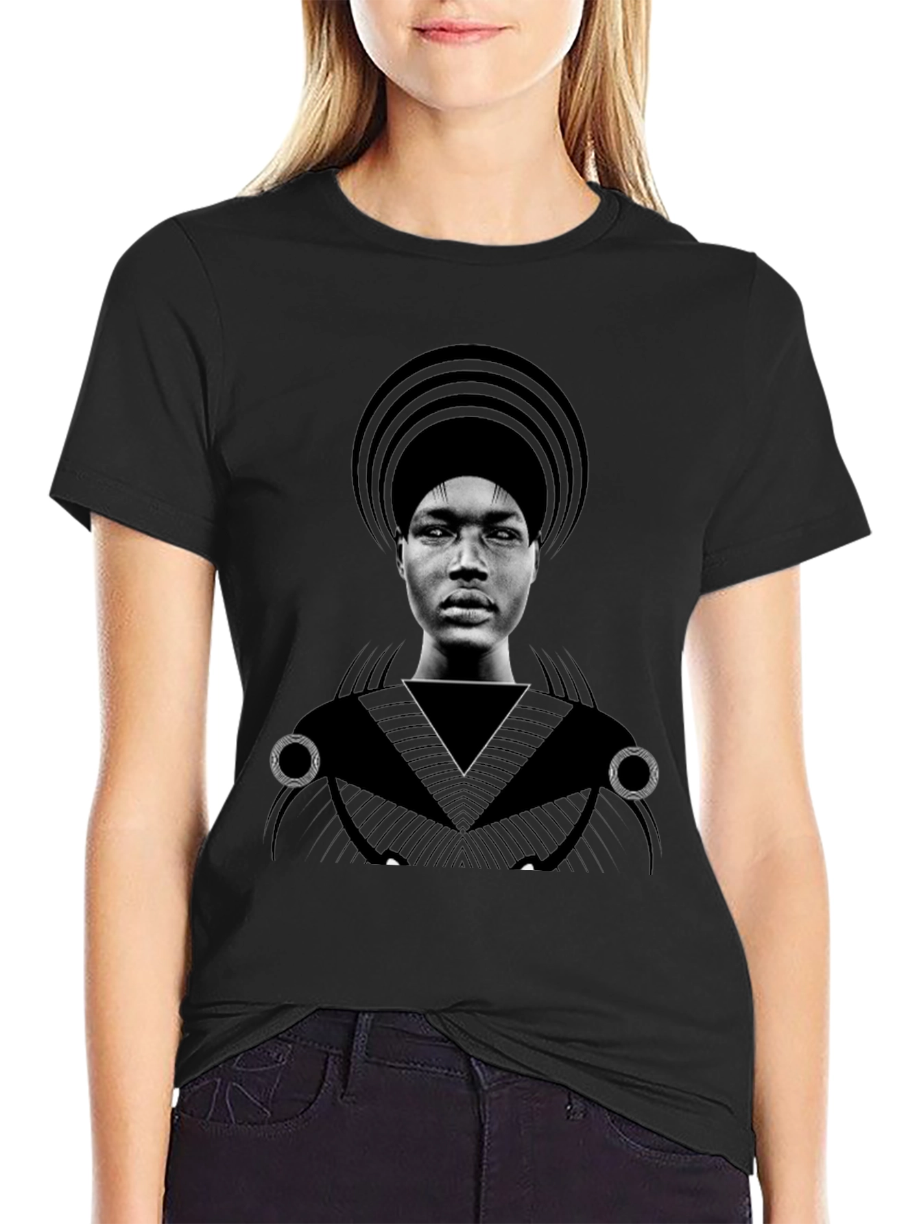 Graphic T-Shirt - Man with Headdress Design