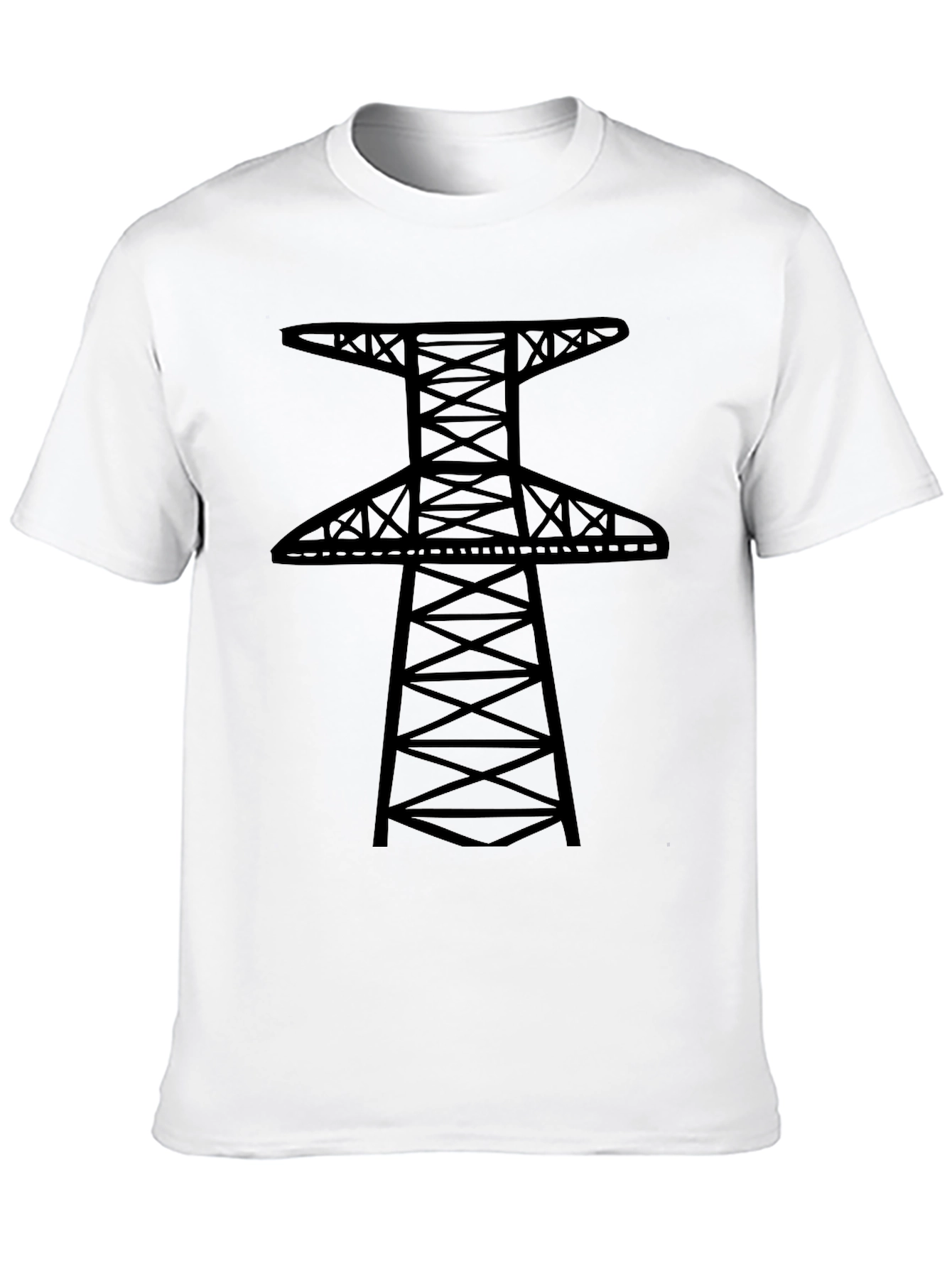 Power Line Tower Graphic T-Shirt