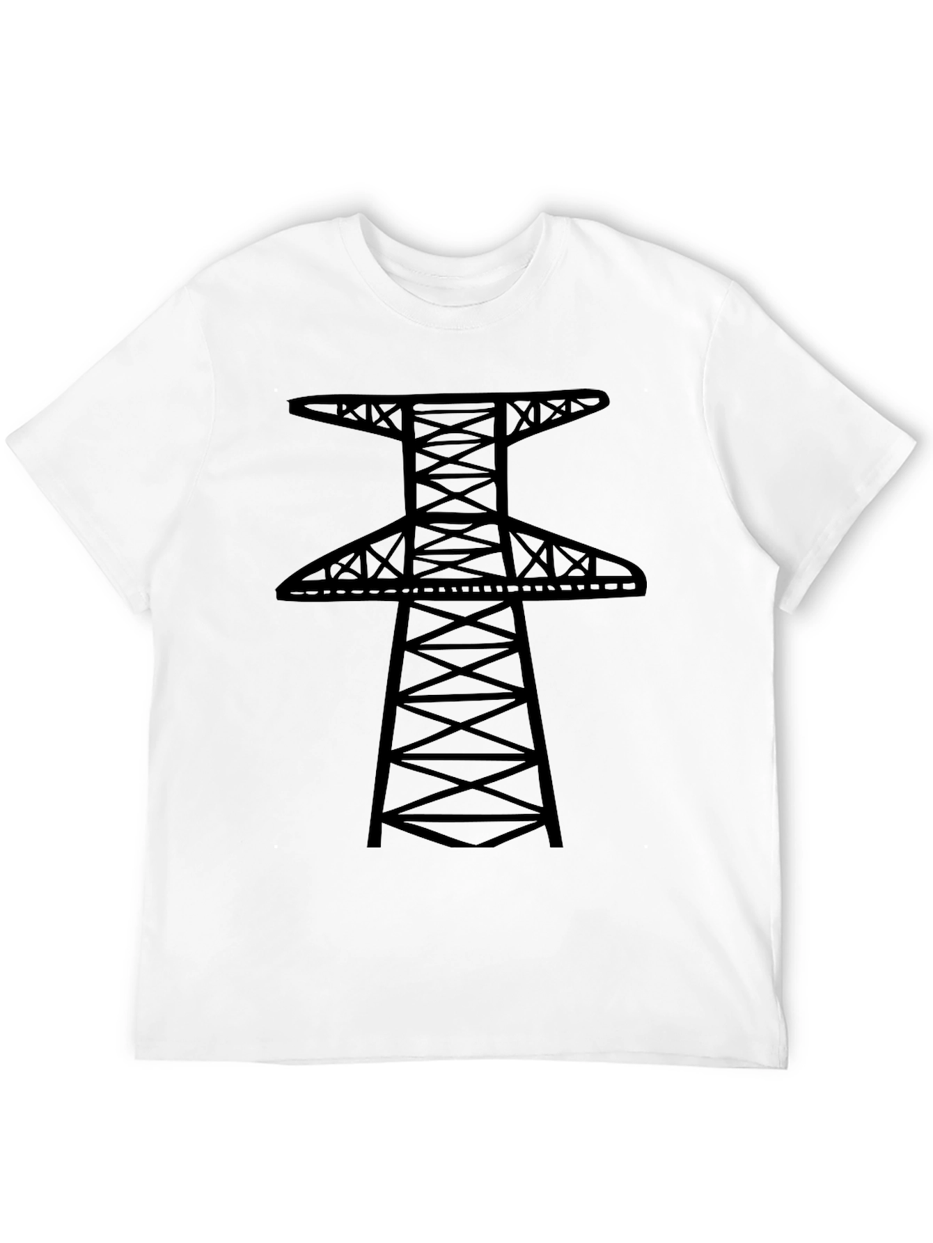 Power Line Tower Graphic T-Shirt