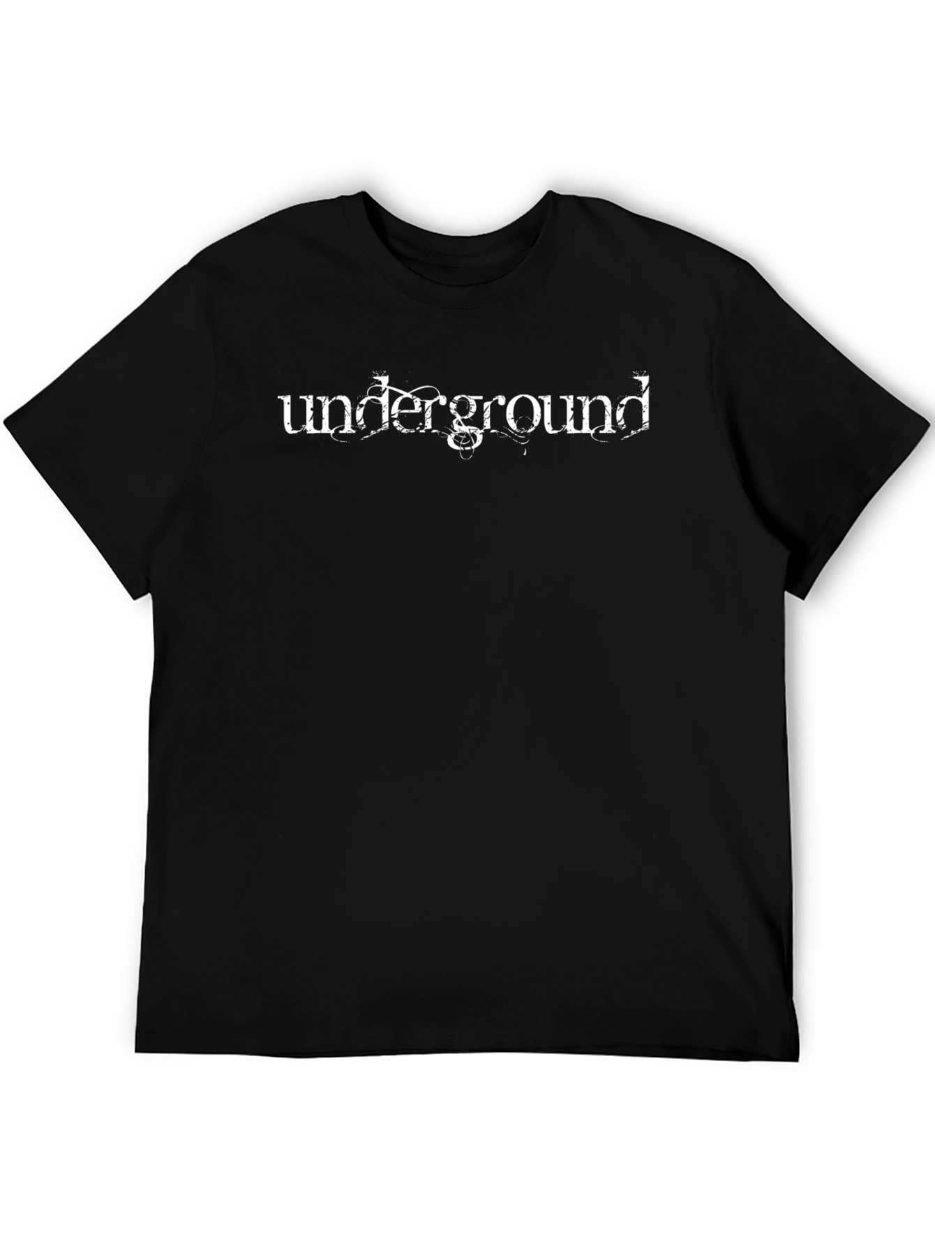 Underground Graphic Print Black T-Shirt
