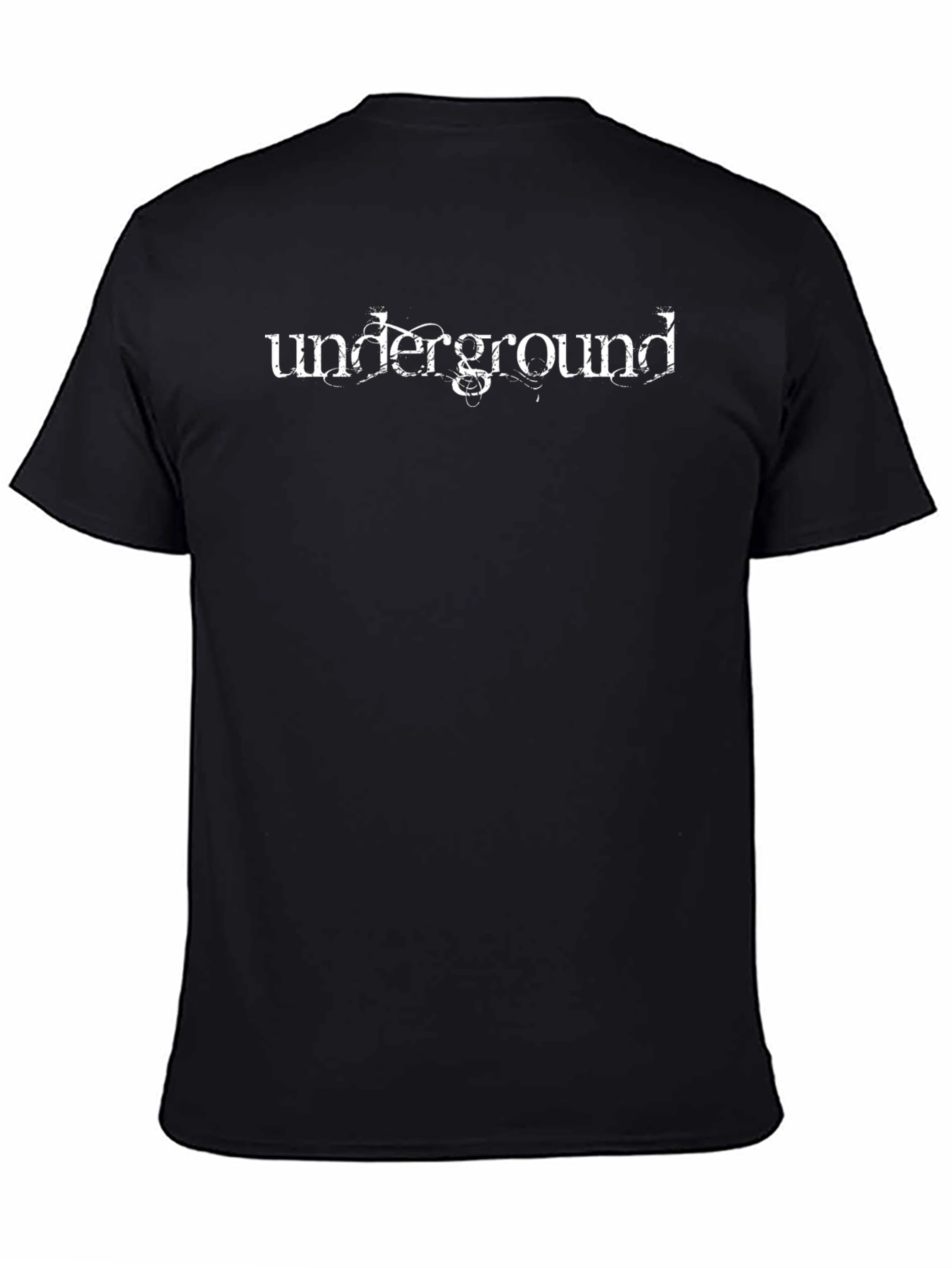 Underground Graphic Print Black T-Shirt