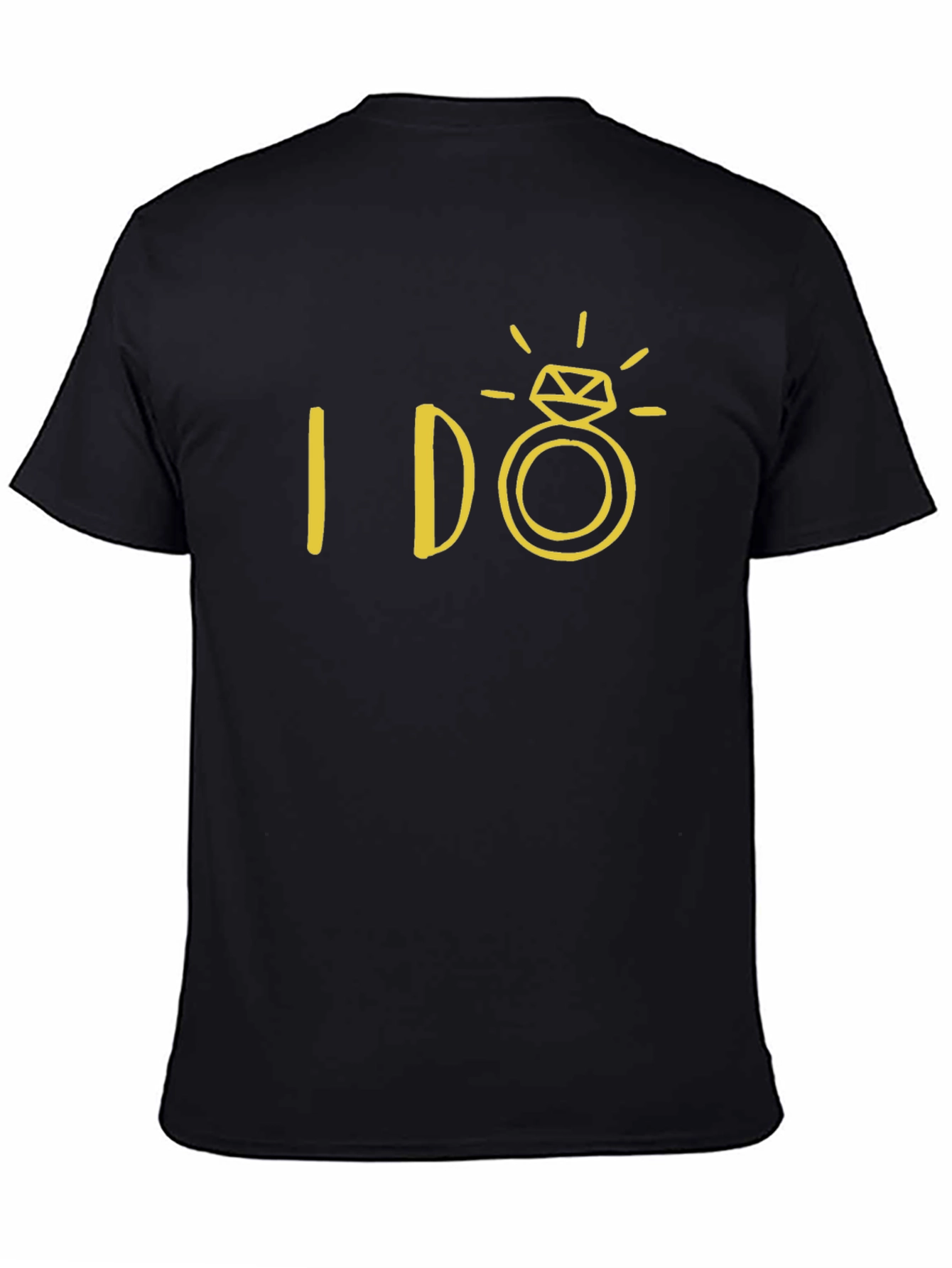 I DO Ring Graphic Tee - Mens Black T-Shirt