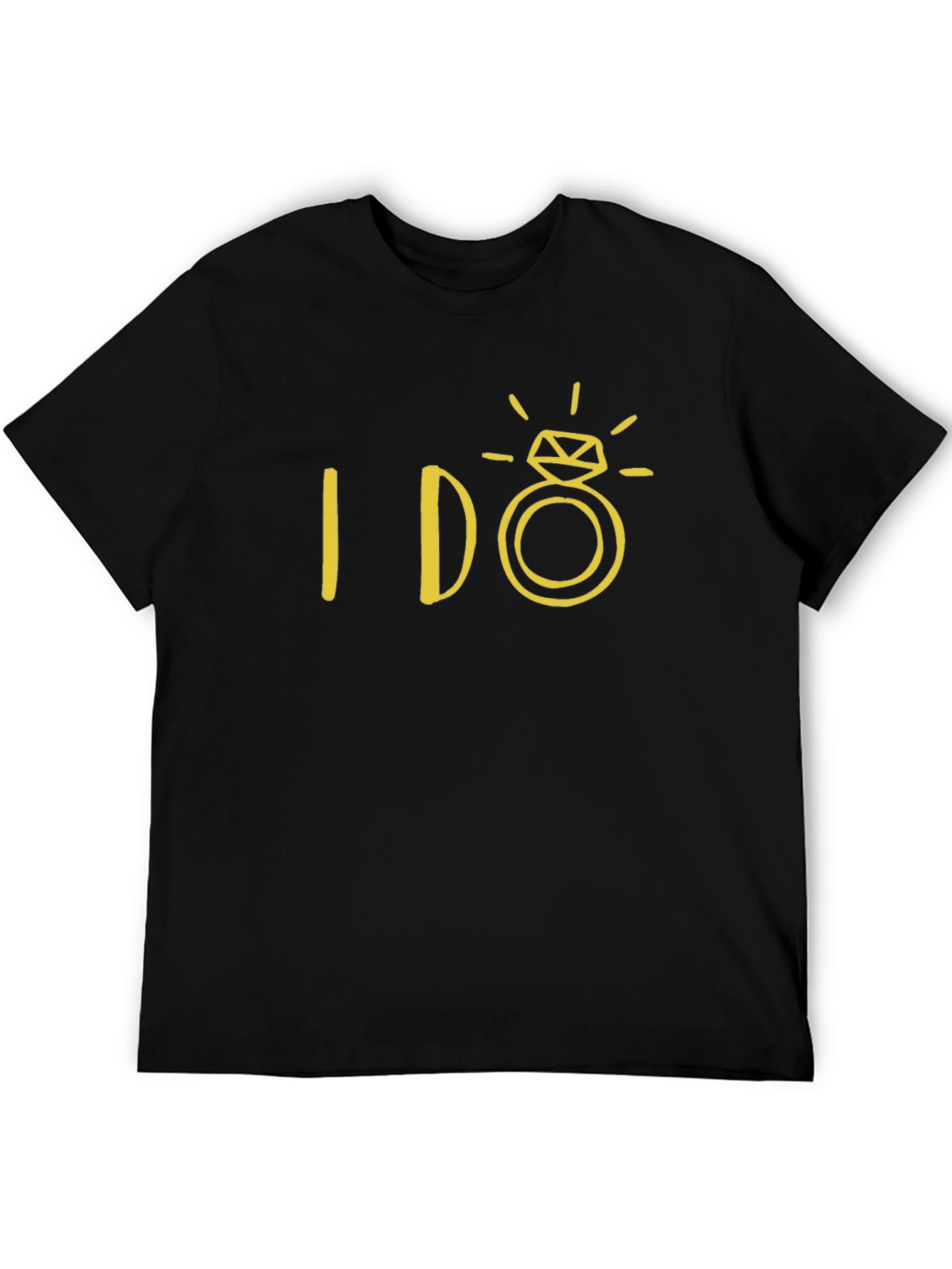 I DO Ring Graphic Tee - Mens Black T-Shirt