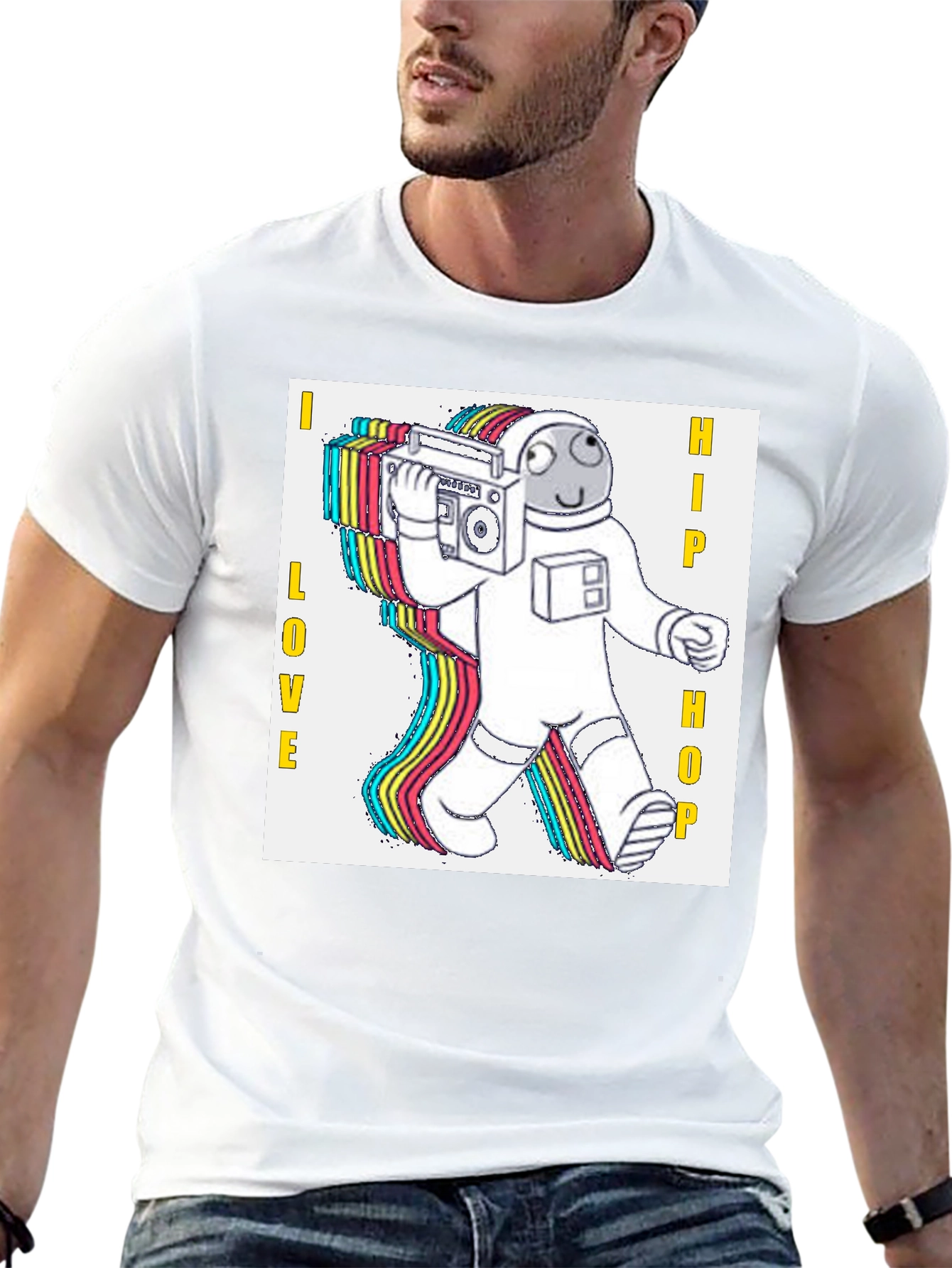 I Love Hip Hop Astronaut Graphic T-Shirt