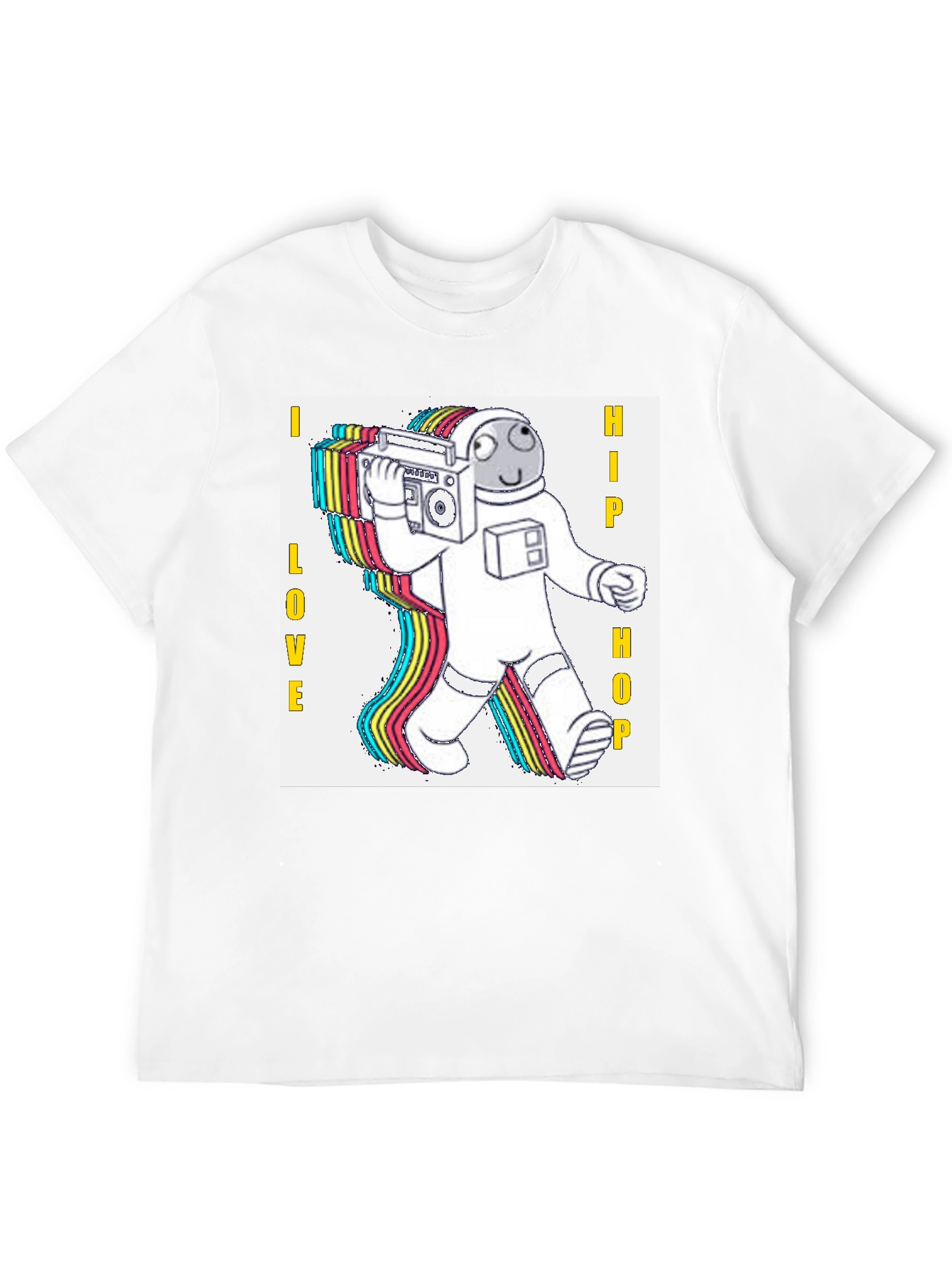 I Love Hip Hop Astronaut Graphic T-Shirt
