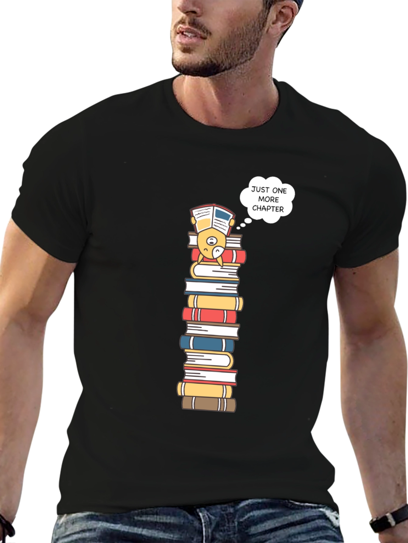Just One More Chapter Black T-Shirt