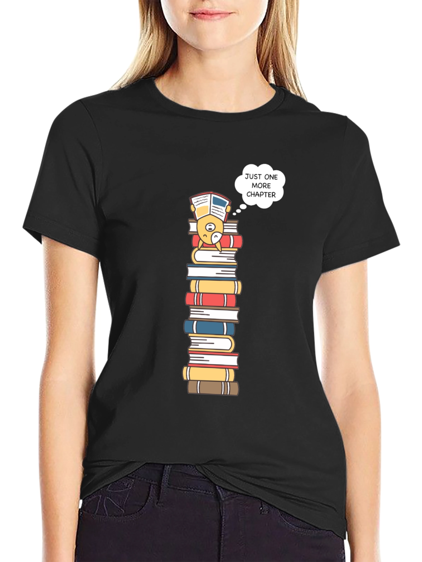 Just One More Chapter Black T-Shirt